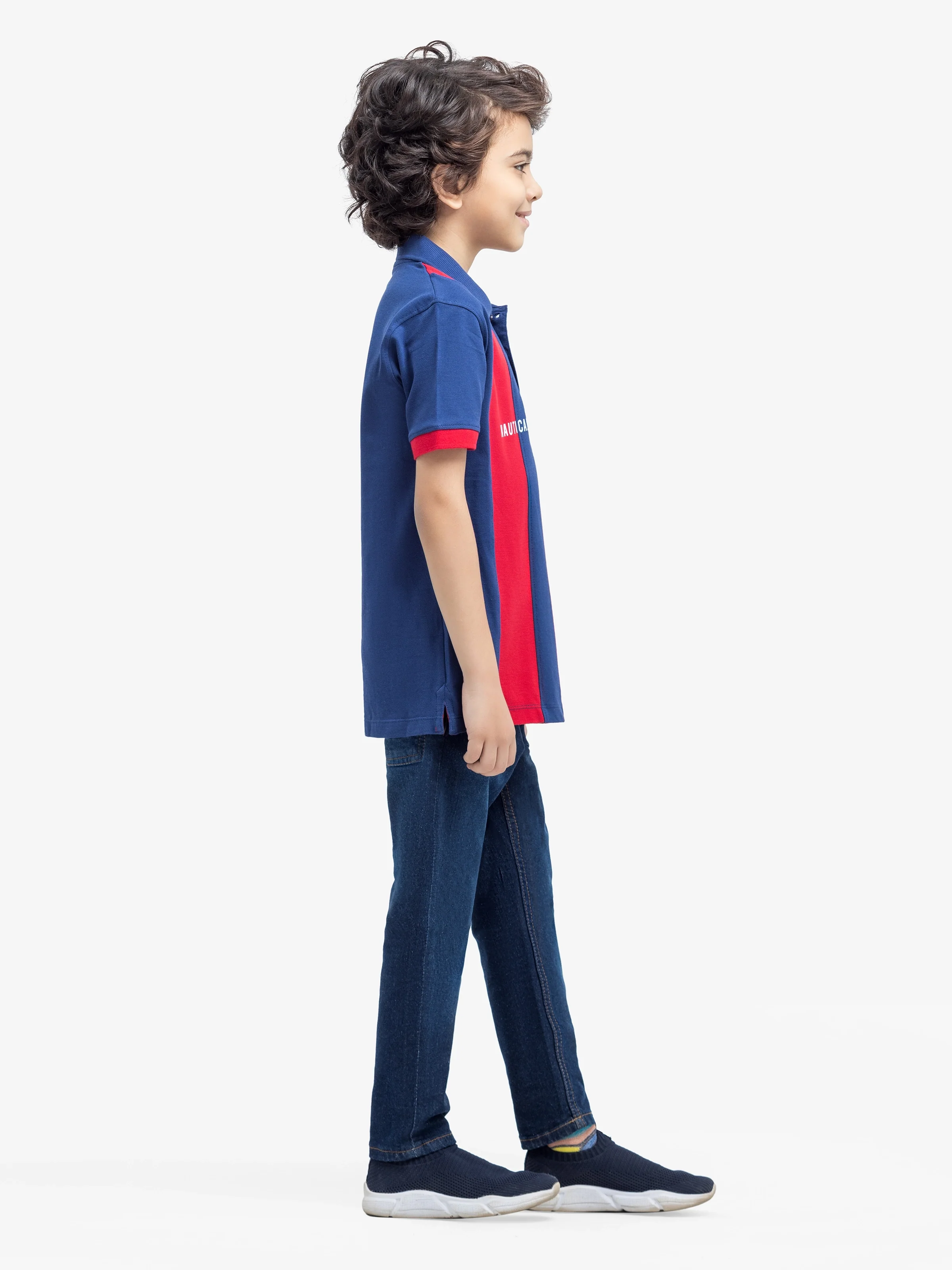 Boy's Red & Blue Polo Shirt - EBTPS24-005 - Image 4