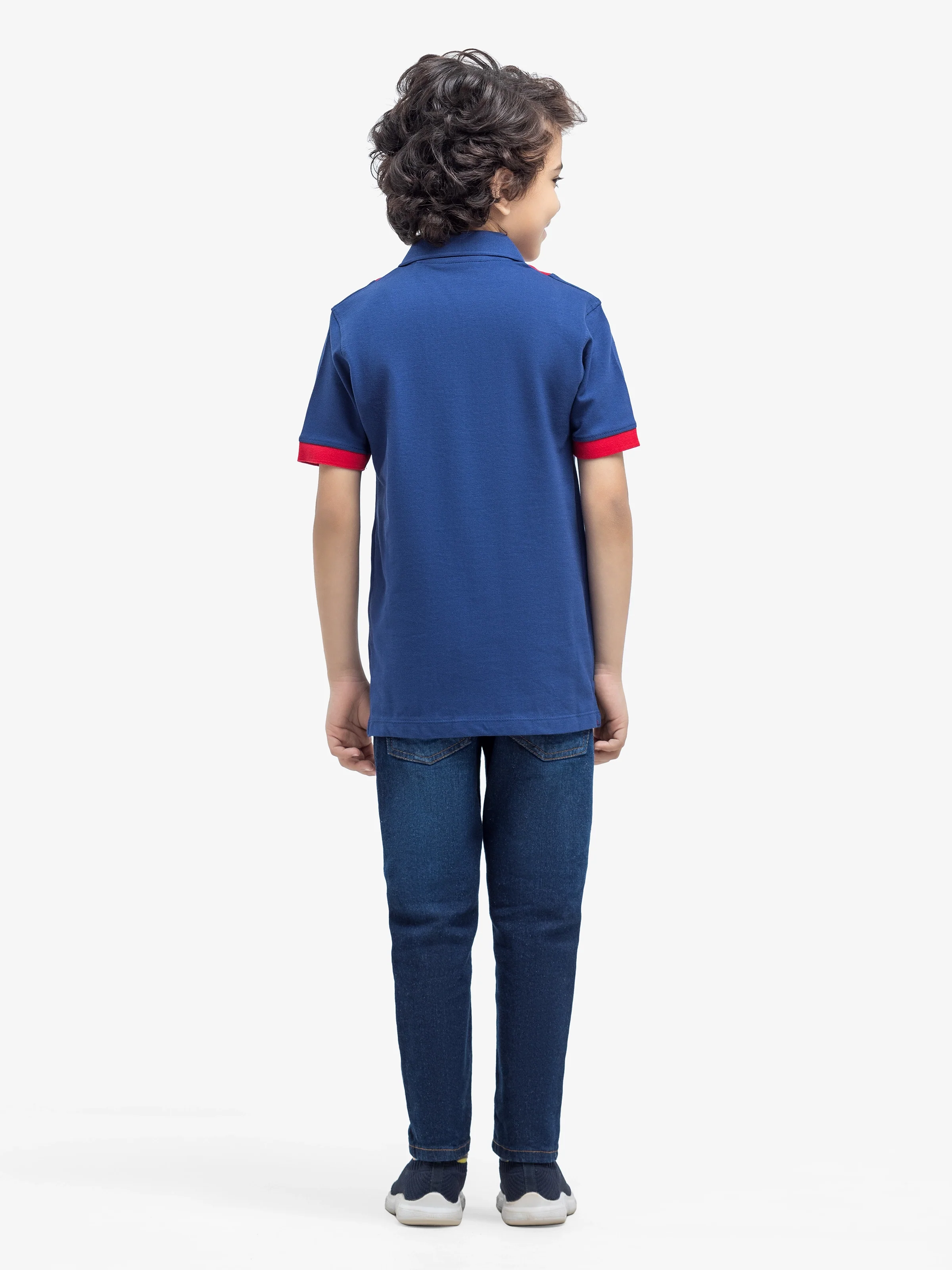 Boy's Red & Blue Polo Shirt - EBTPS24-005 - Image 5
