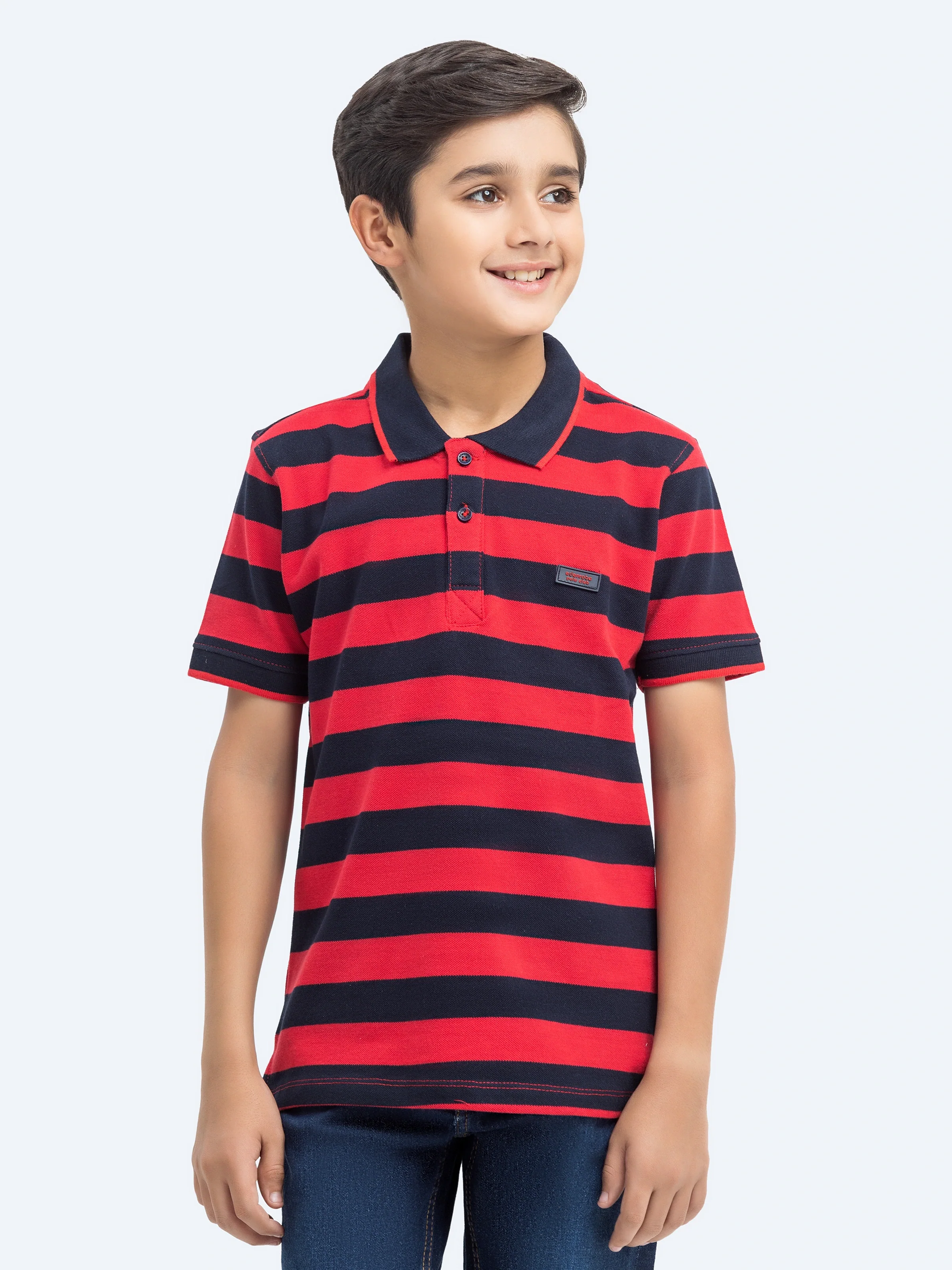 Boy's Red & Blue Polo Shirt - EBTPS5-025 - Image 2
