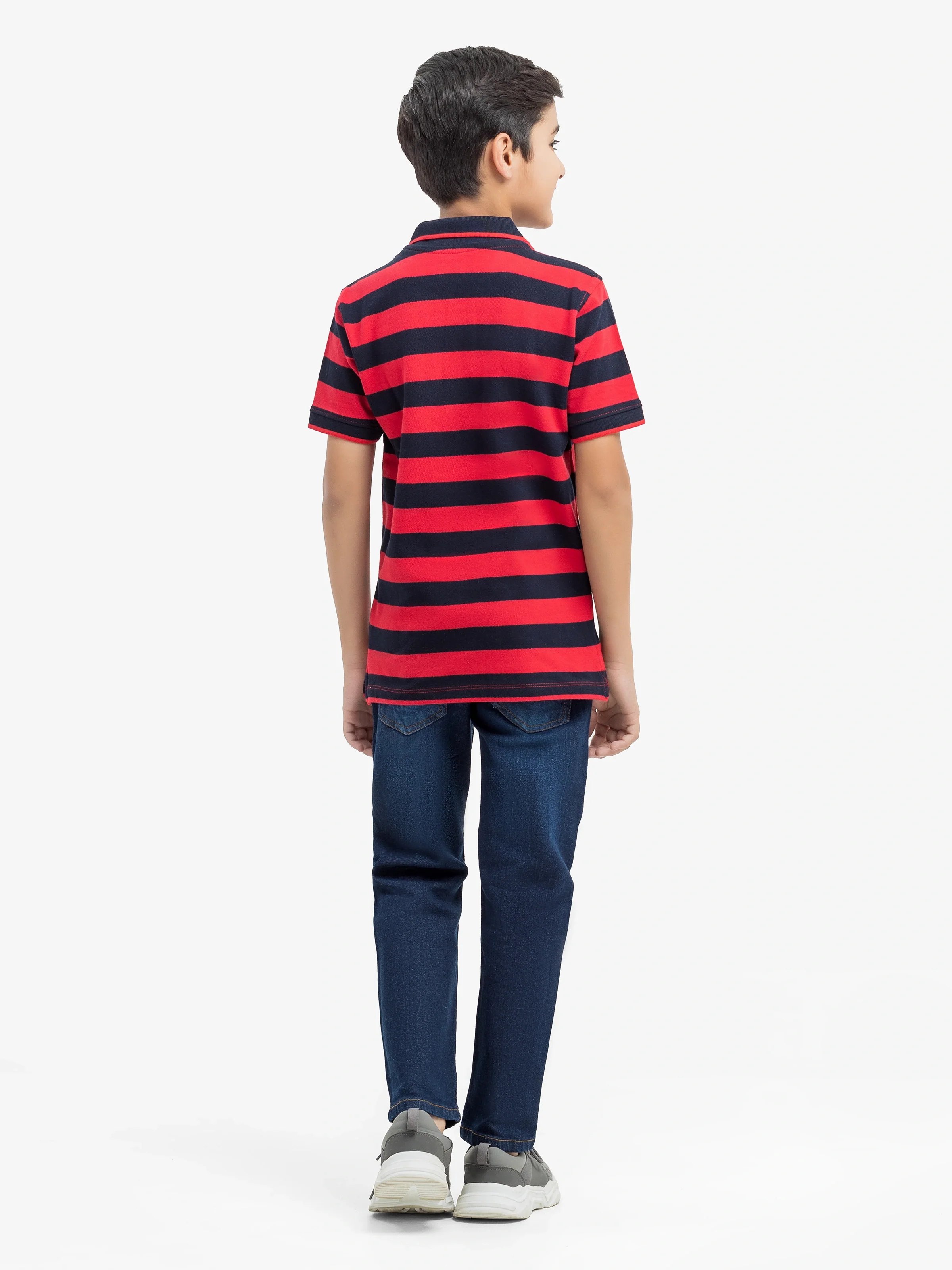Boy's Red & Blue Polo Shirt - EBTPS5-025 - Image 5