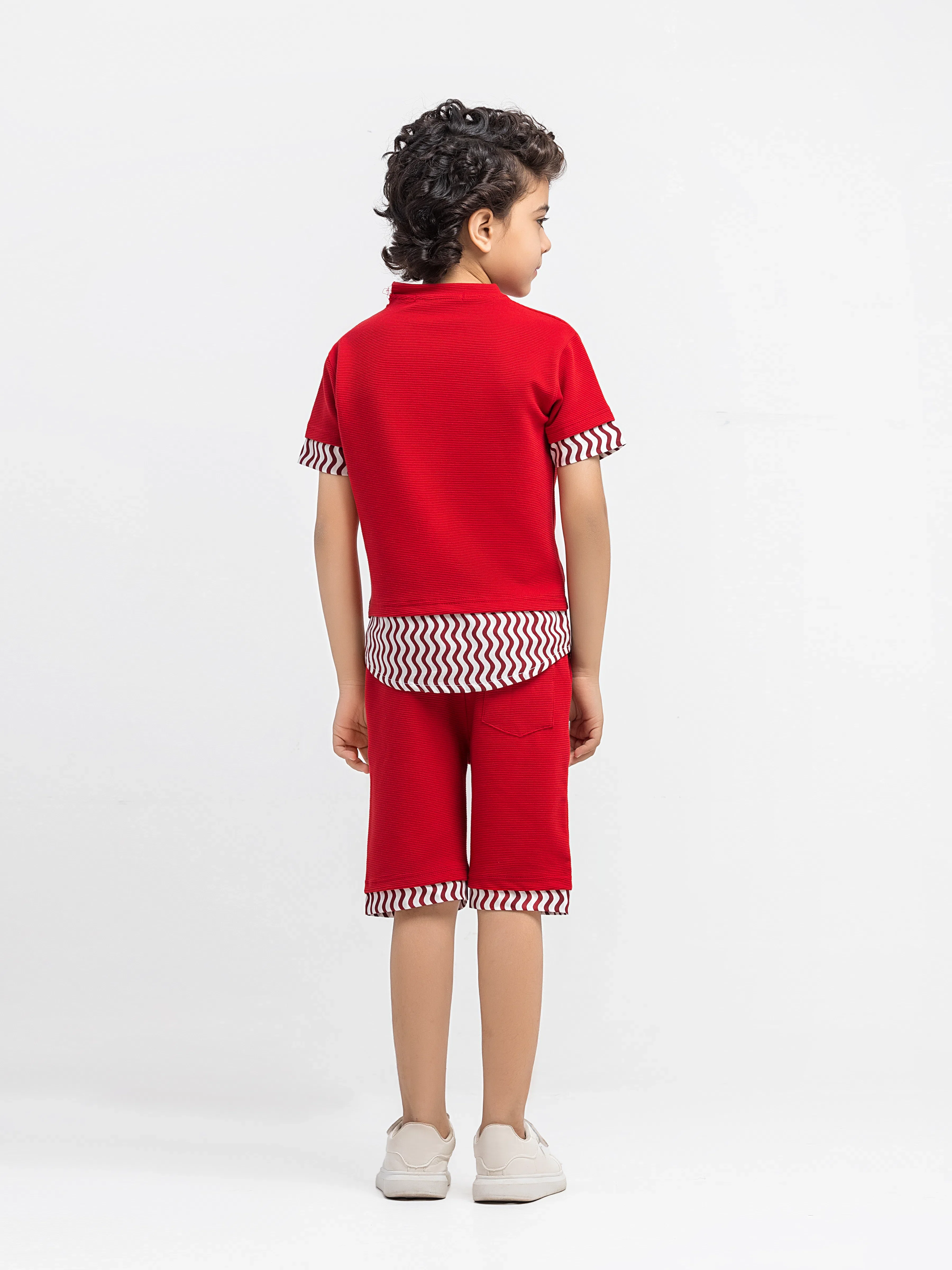 Boy's Red Co Ord Set - EBTCS6-016 - Image 5