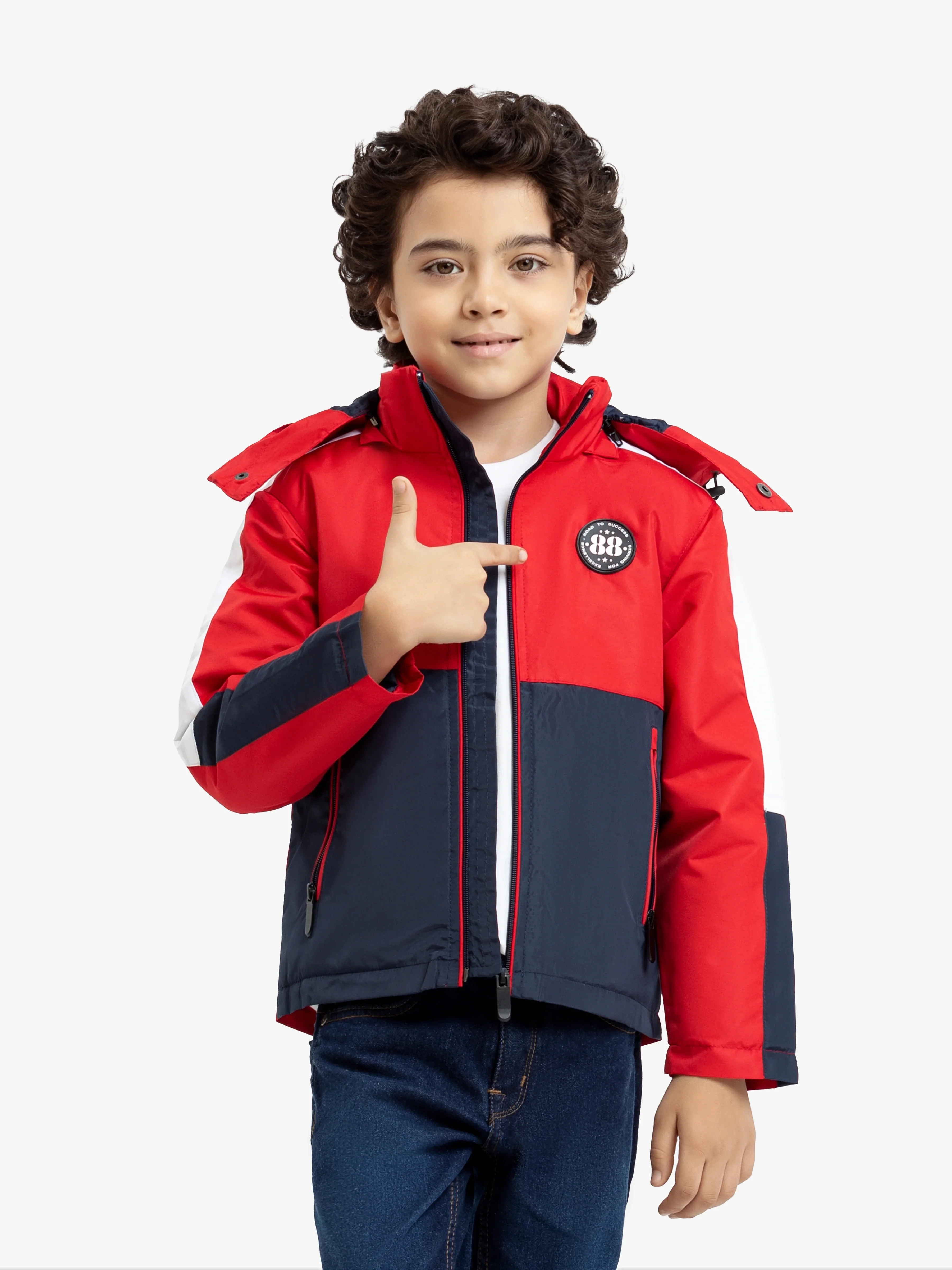 Boy's Red Multi Jacket - EBTJP23-003 - Image 2