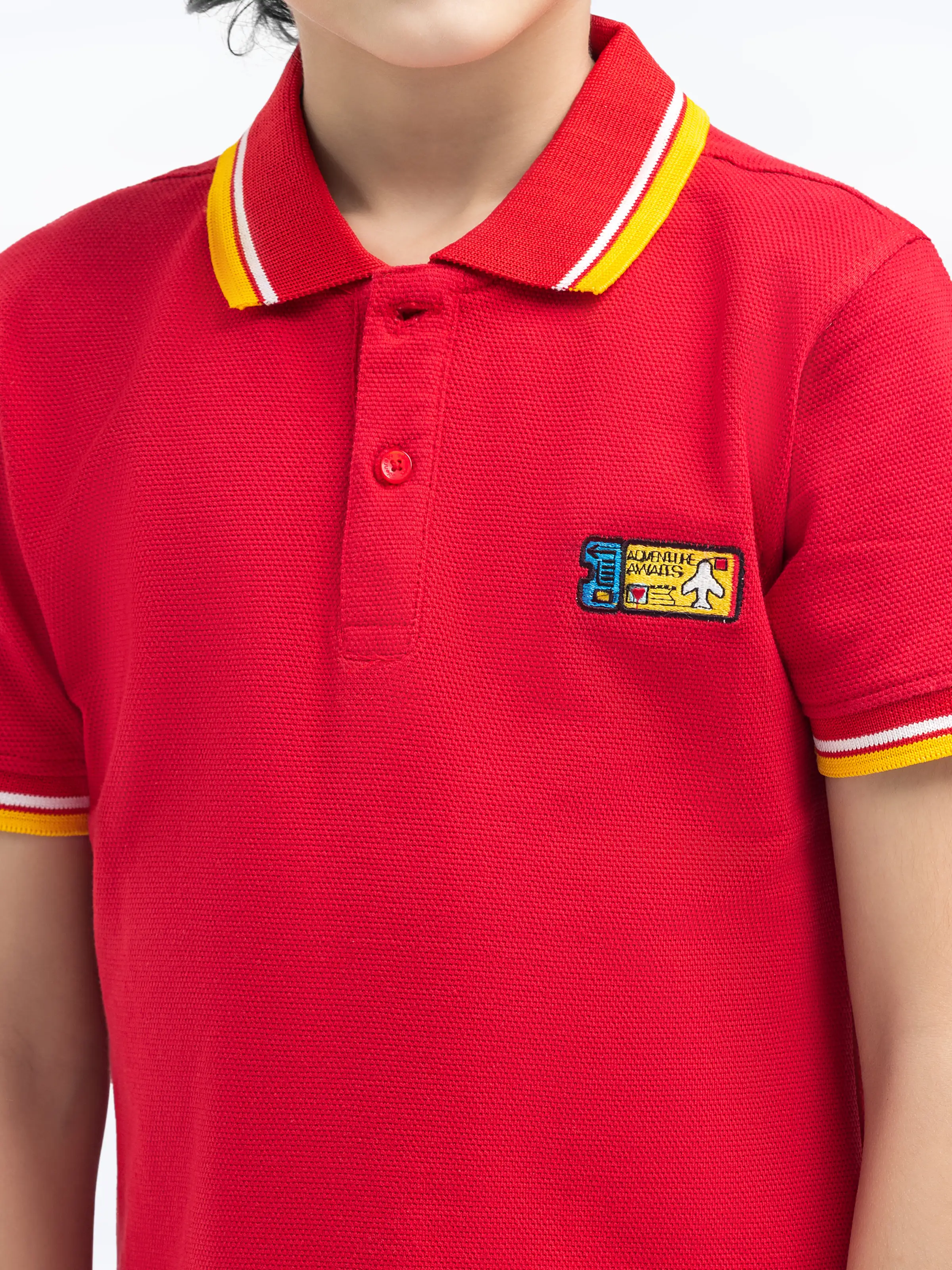 Boy's Red Polo Shirt - EBTPS24-030 - Image 3
