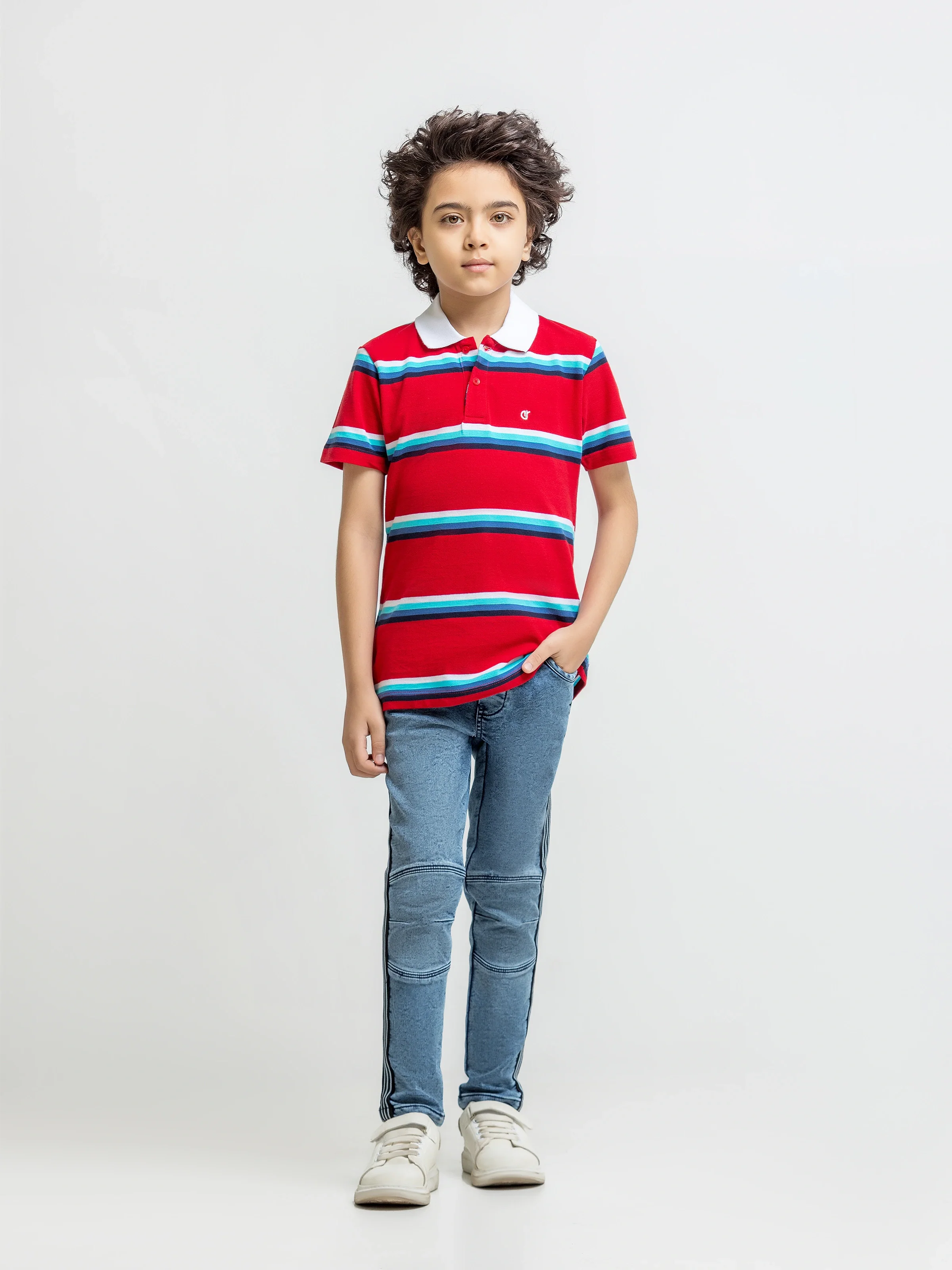 Boy's Red Polo Shirt - EBTPS5-020 - Image 2