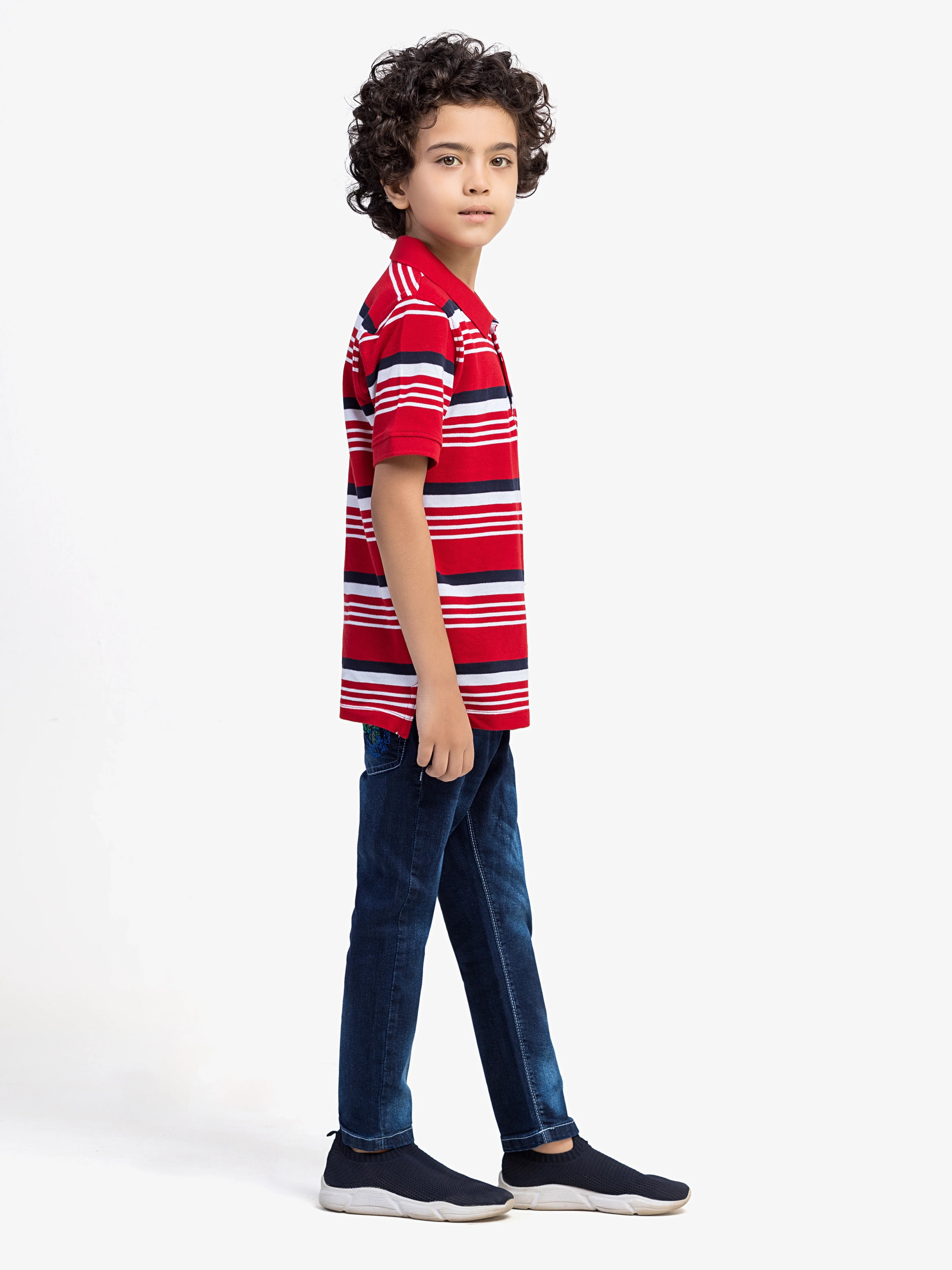 Boy's Red Polo Shirt - EBTPS5-023 - Image 4