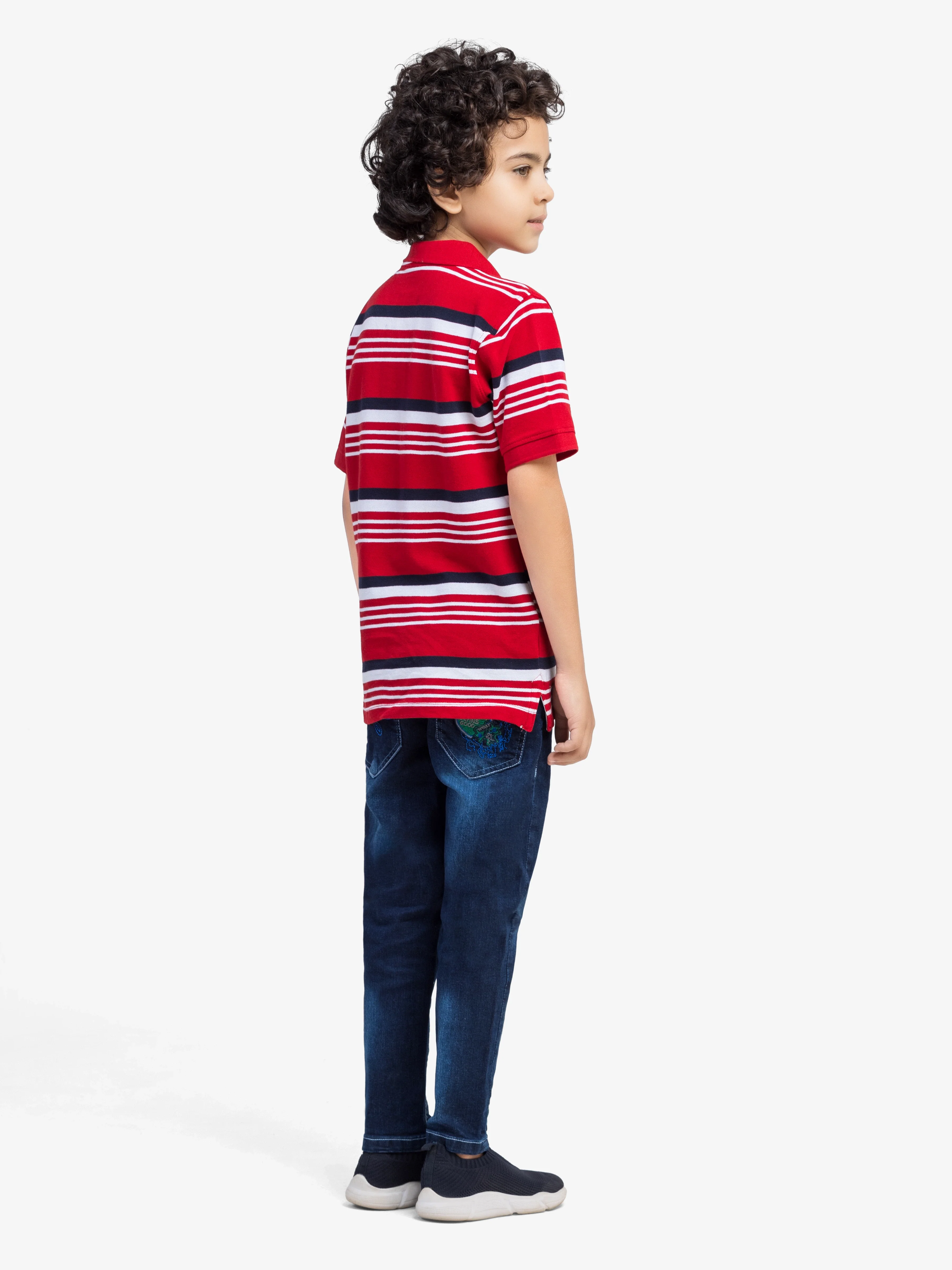 Boy's Red Polo Shirt - EBTPS5-023 - Image 5