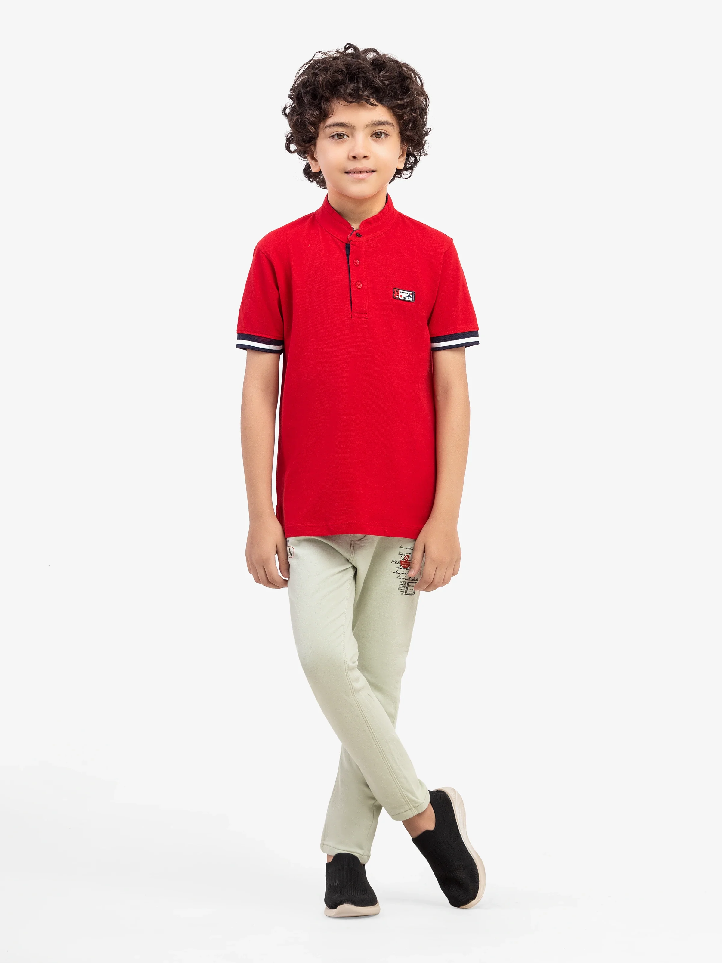 Boy's Red Polo Shirt - EBTPS5-024 - Image 2