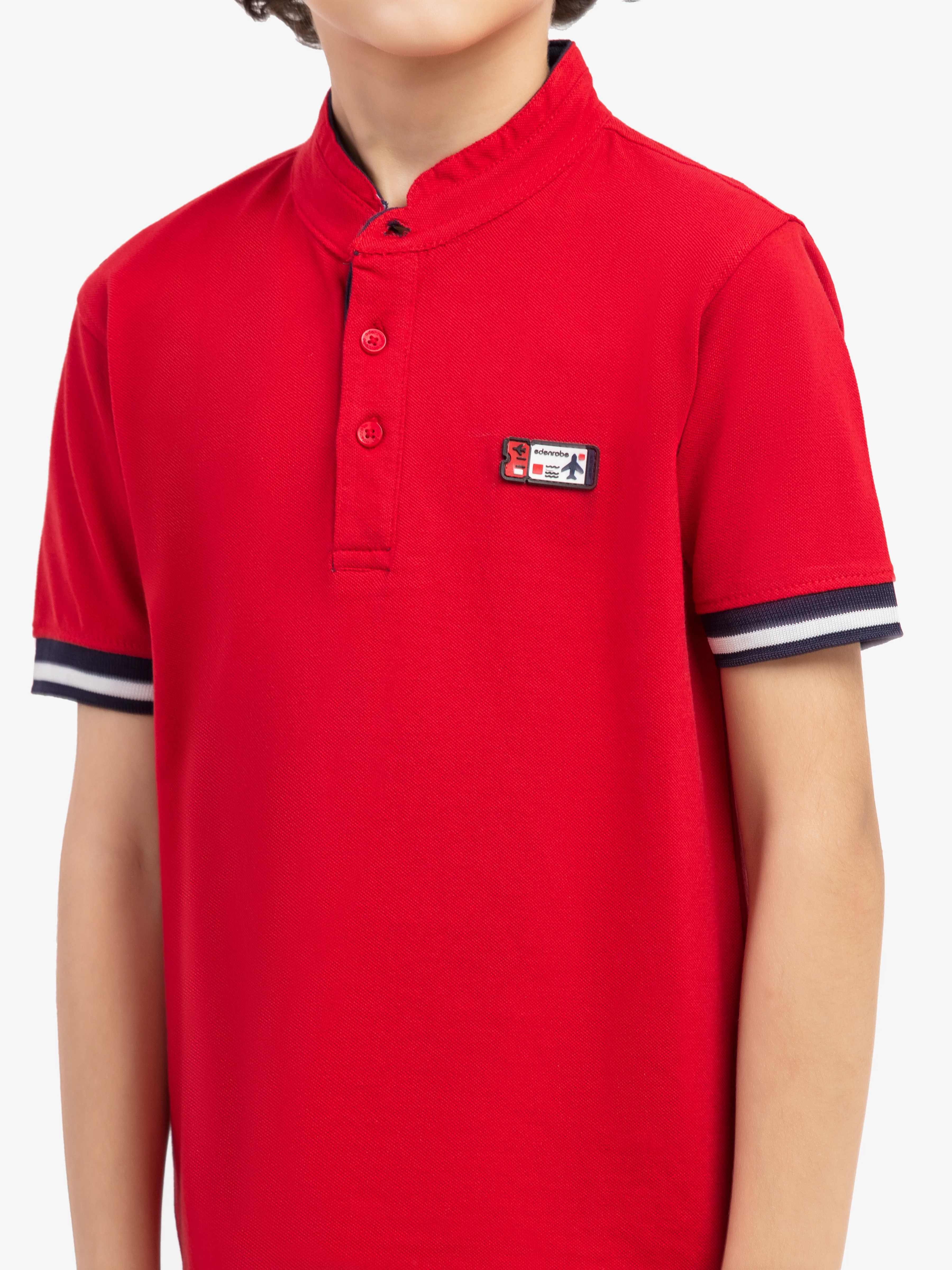 Boy's Red Polo Shirt - EBTPS5-024 - Image 3