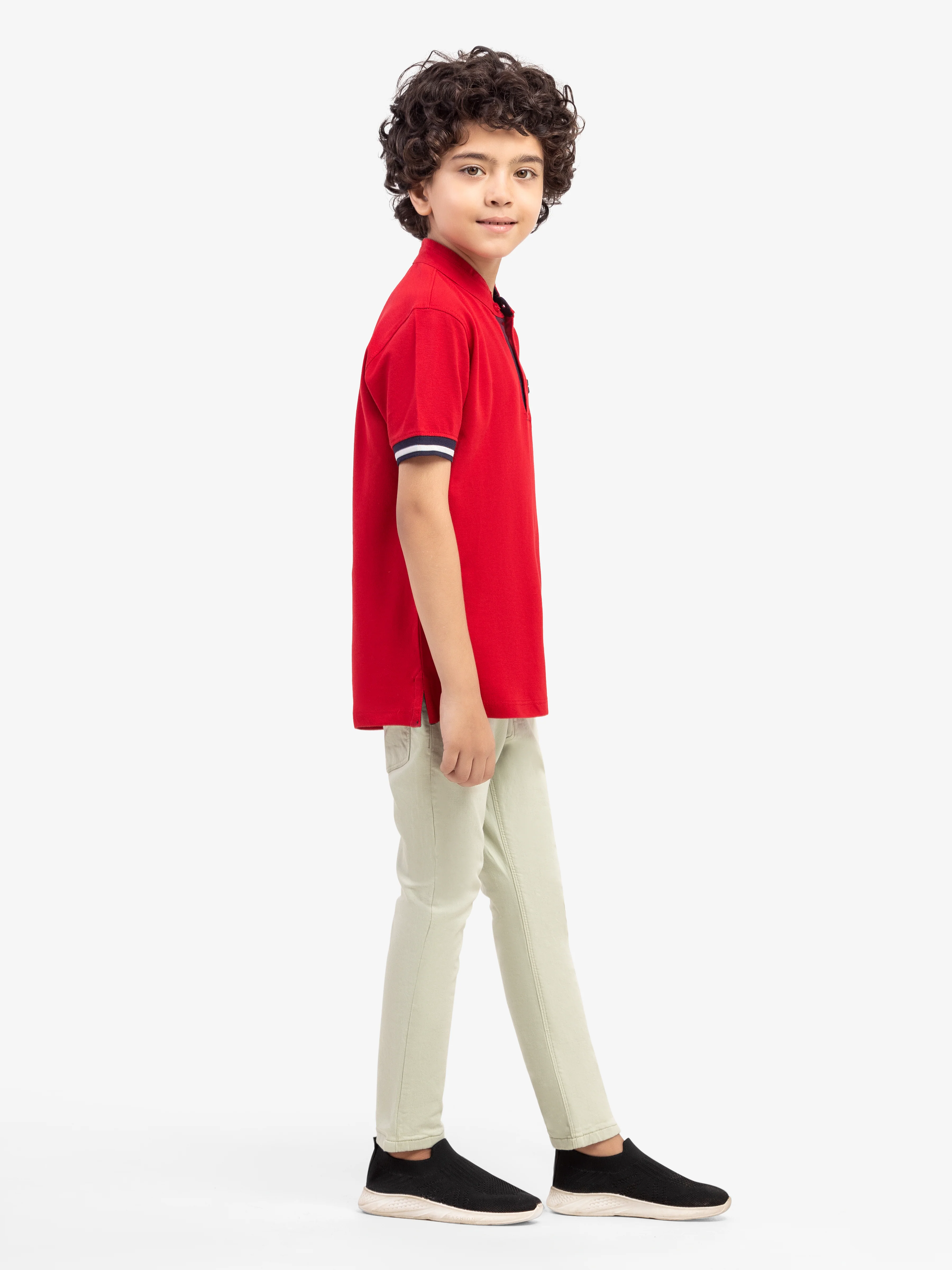Boy's Red Polo Shirt - EBTPS5-024 - Image 4