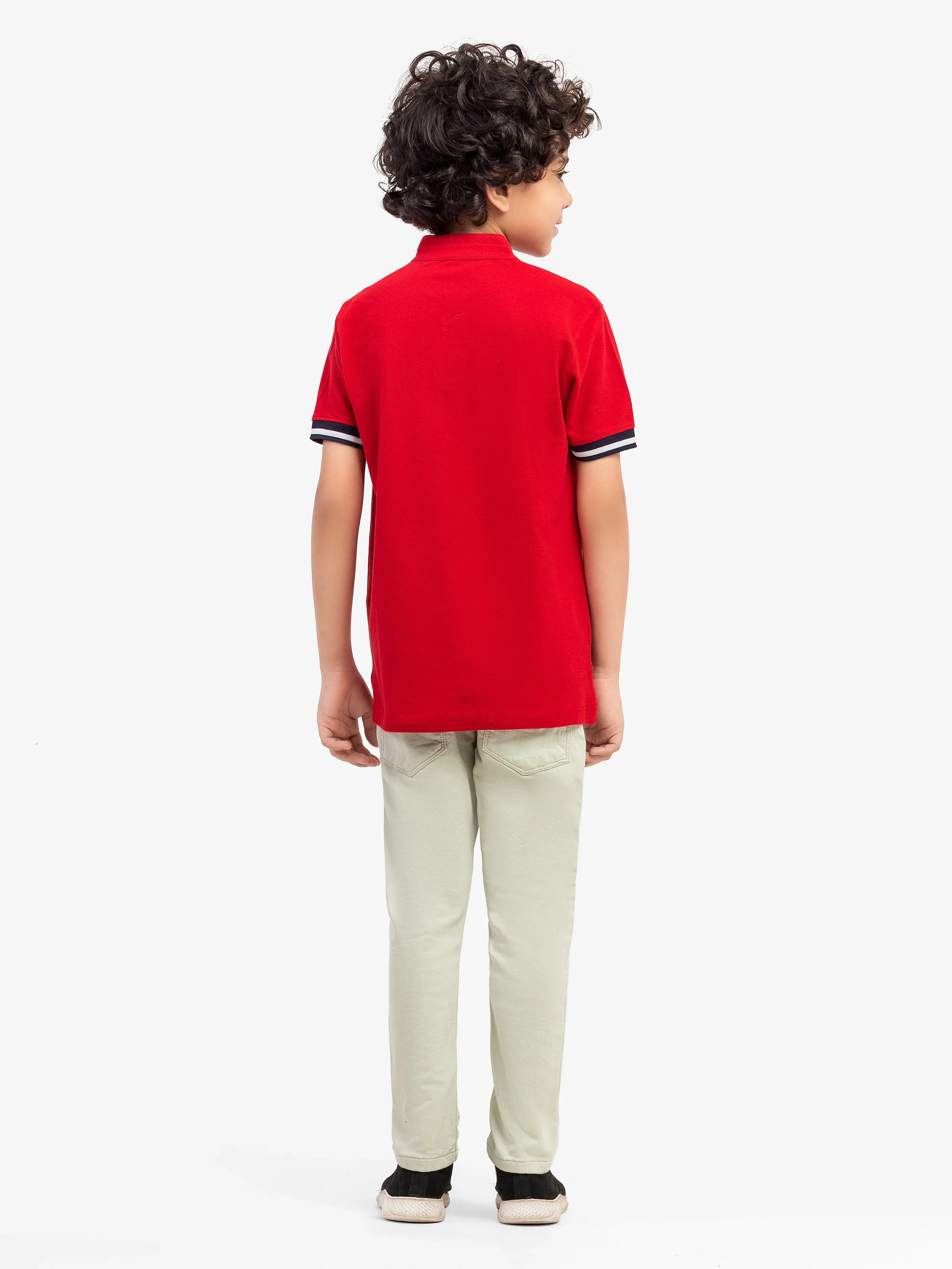 Boy's Red Polo Shirt - EBTPS5-024 - Image 5