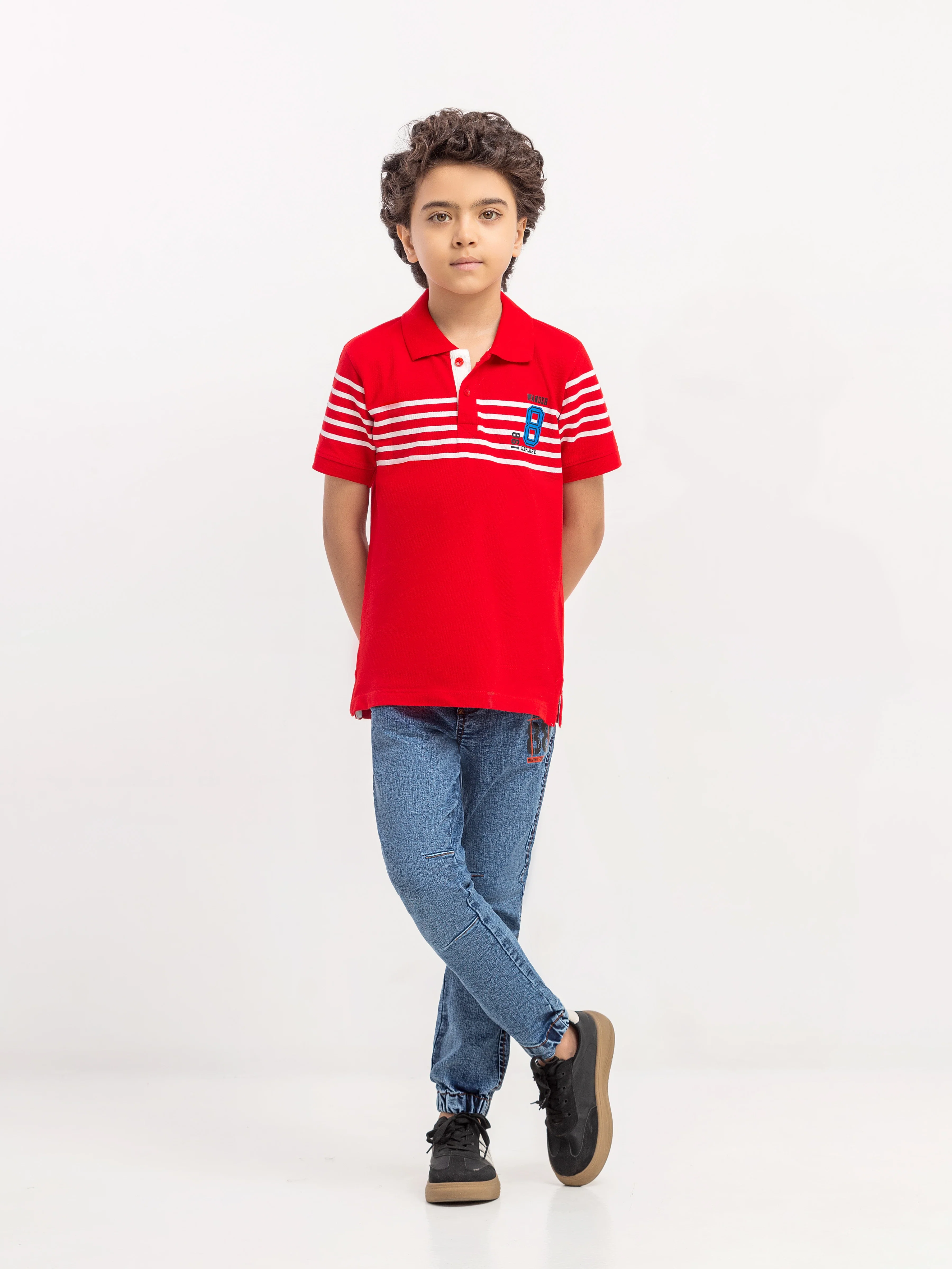 Boy's Red Polo Shirt - EBTPS6-003 - Image 2