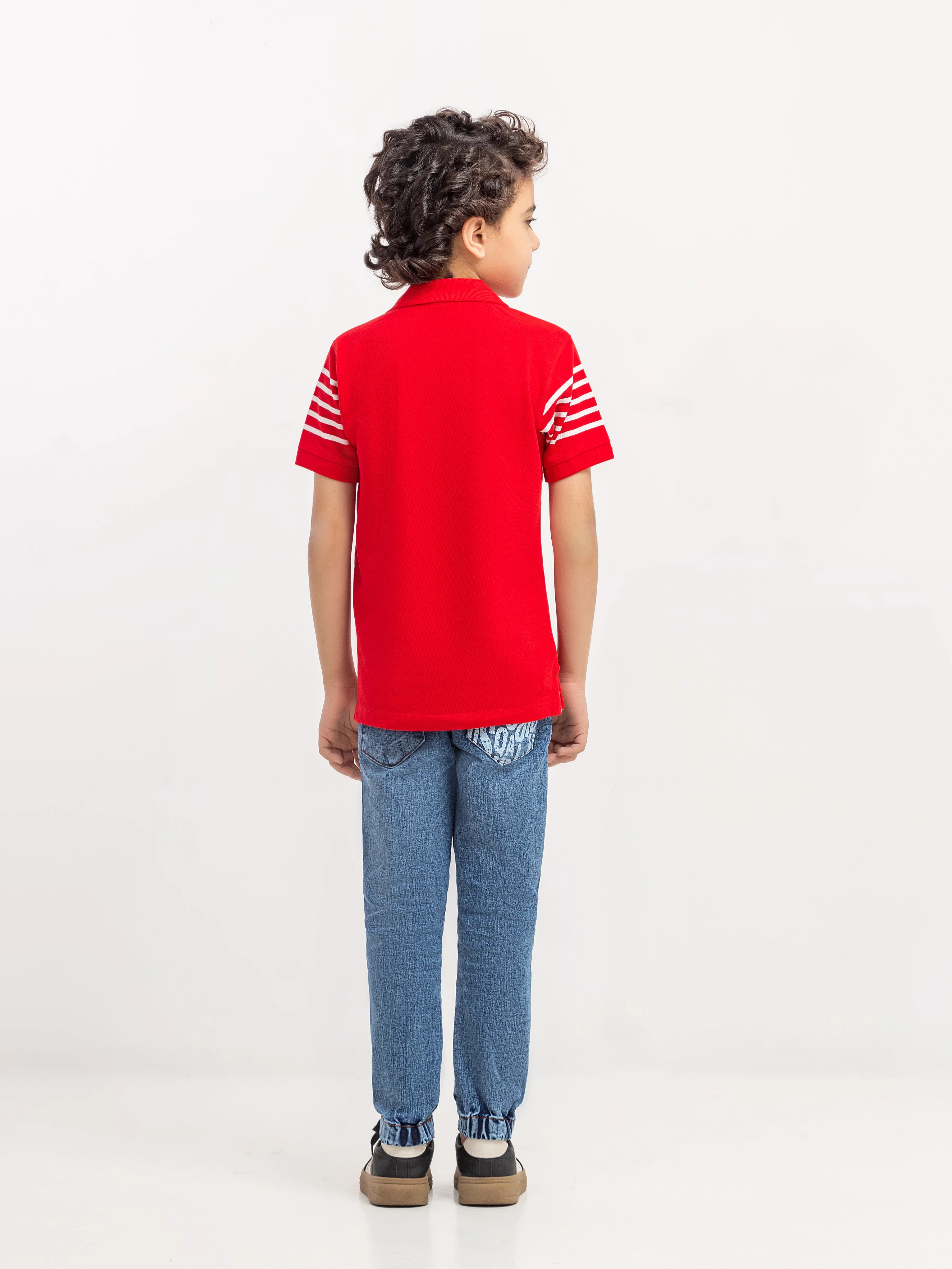 Boy's Red Polo Shirt - EBTPS6-003 - Image 5