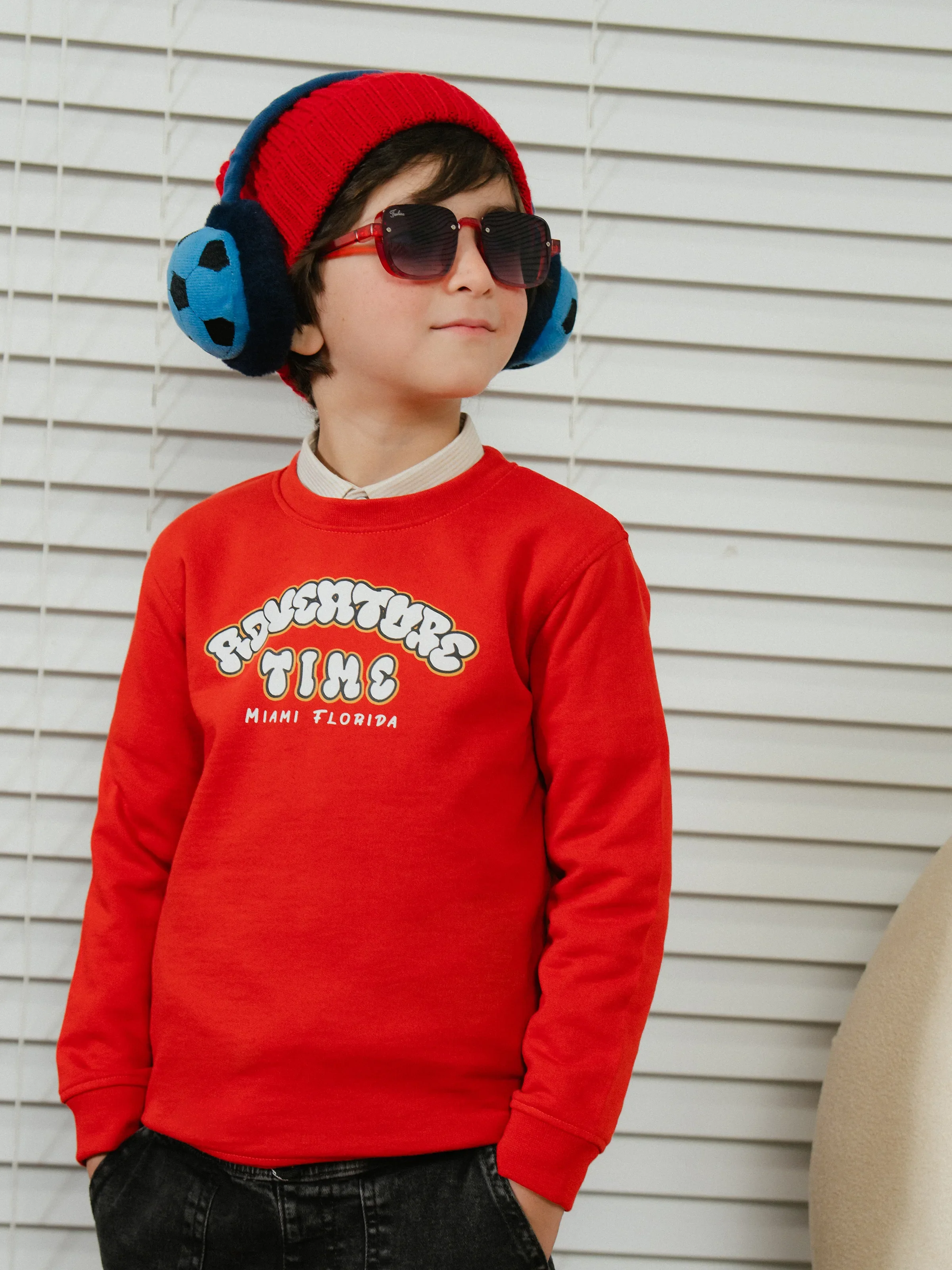 Boy's Red Sweatshirt - EBTSS24-001 - Image 3