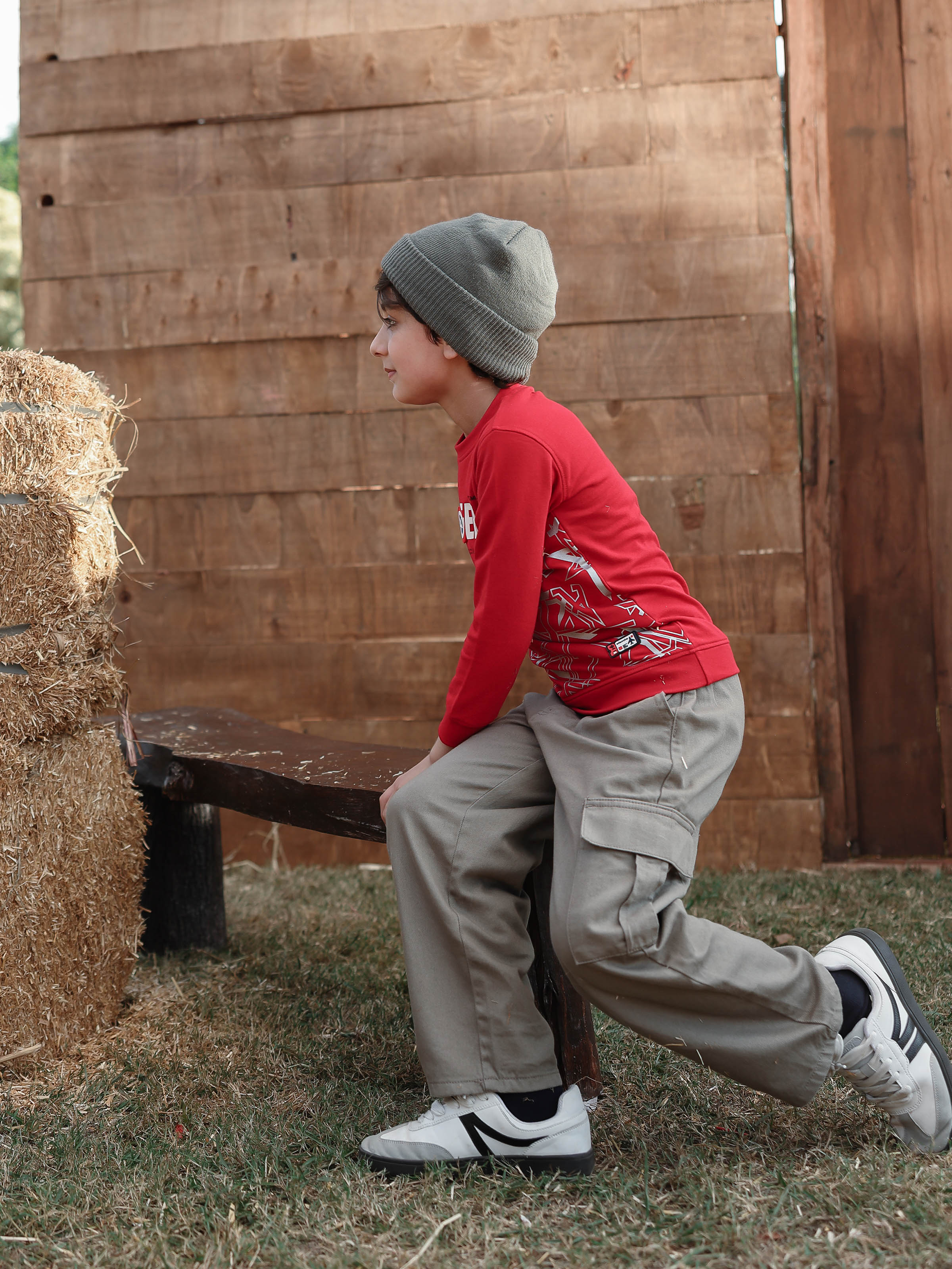 Boy's Red Sweatshirt - EBTSS5-023 - Image 4