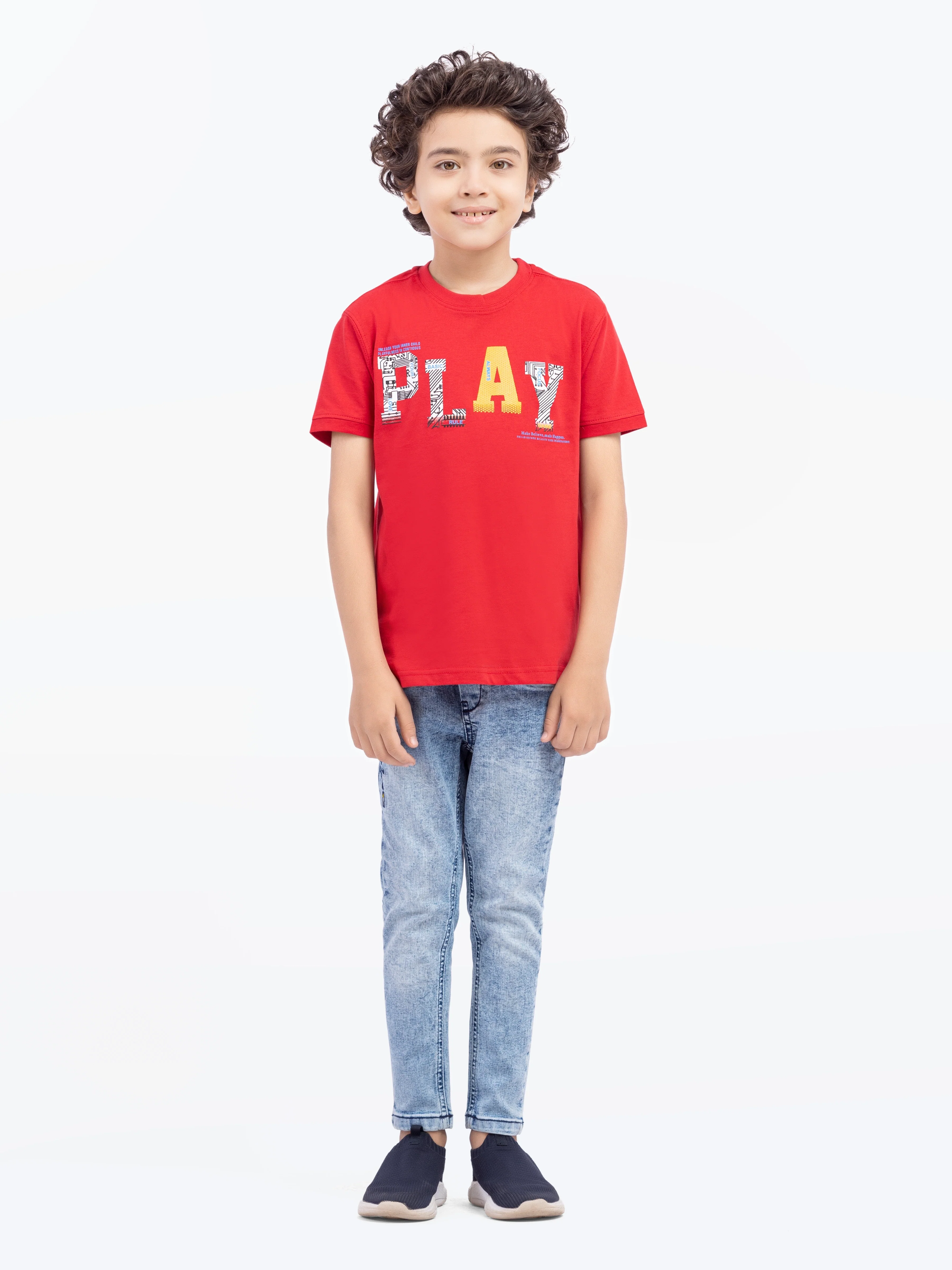 Boy's Red T-Shirt - EBTTS5-018 - Image 2