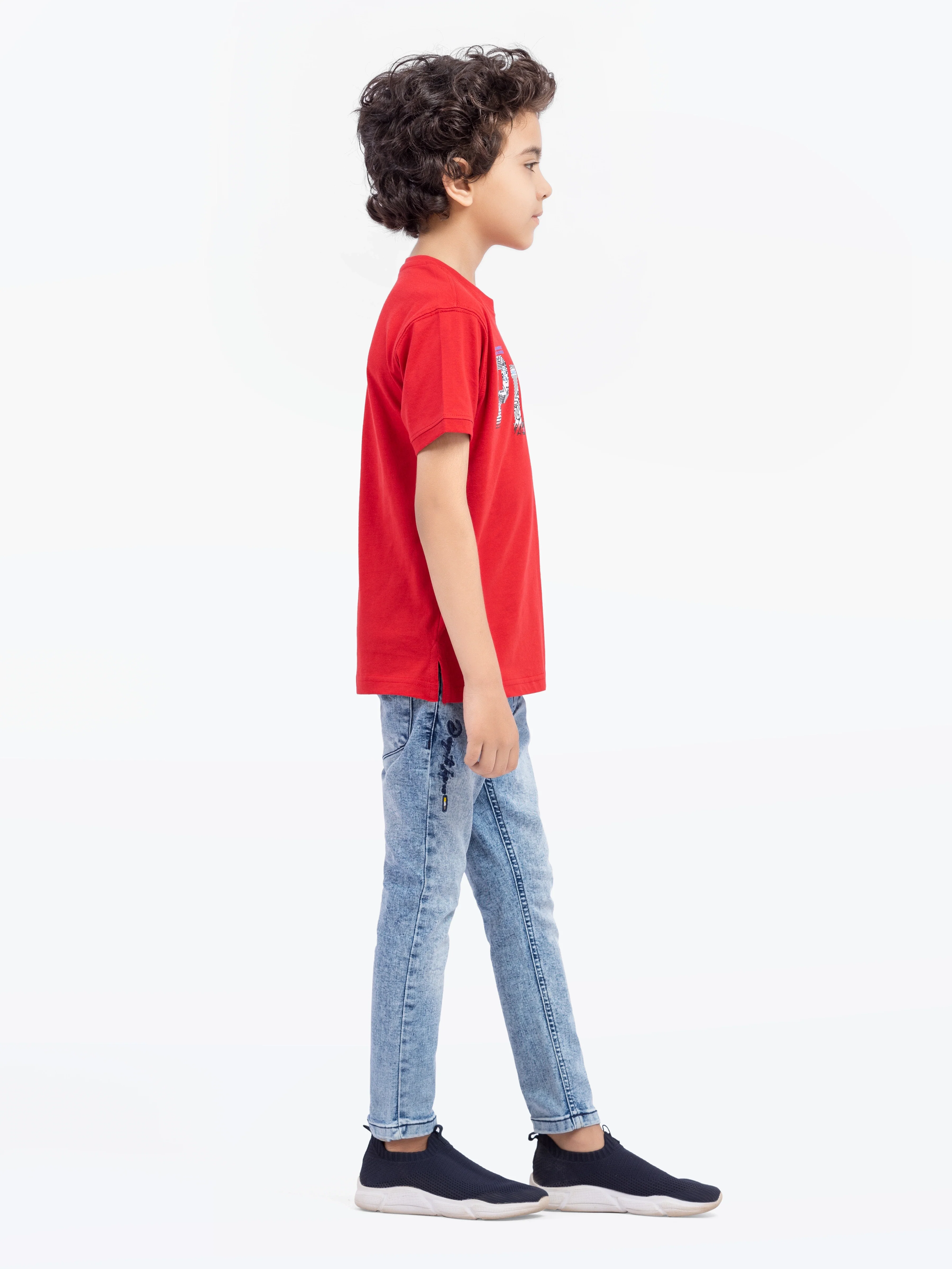 Boy's Red T-Shirt - EBTTS5-018 - Image 4