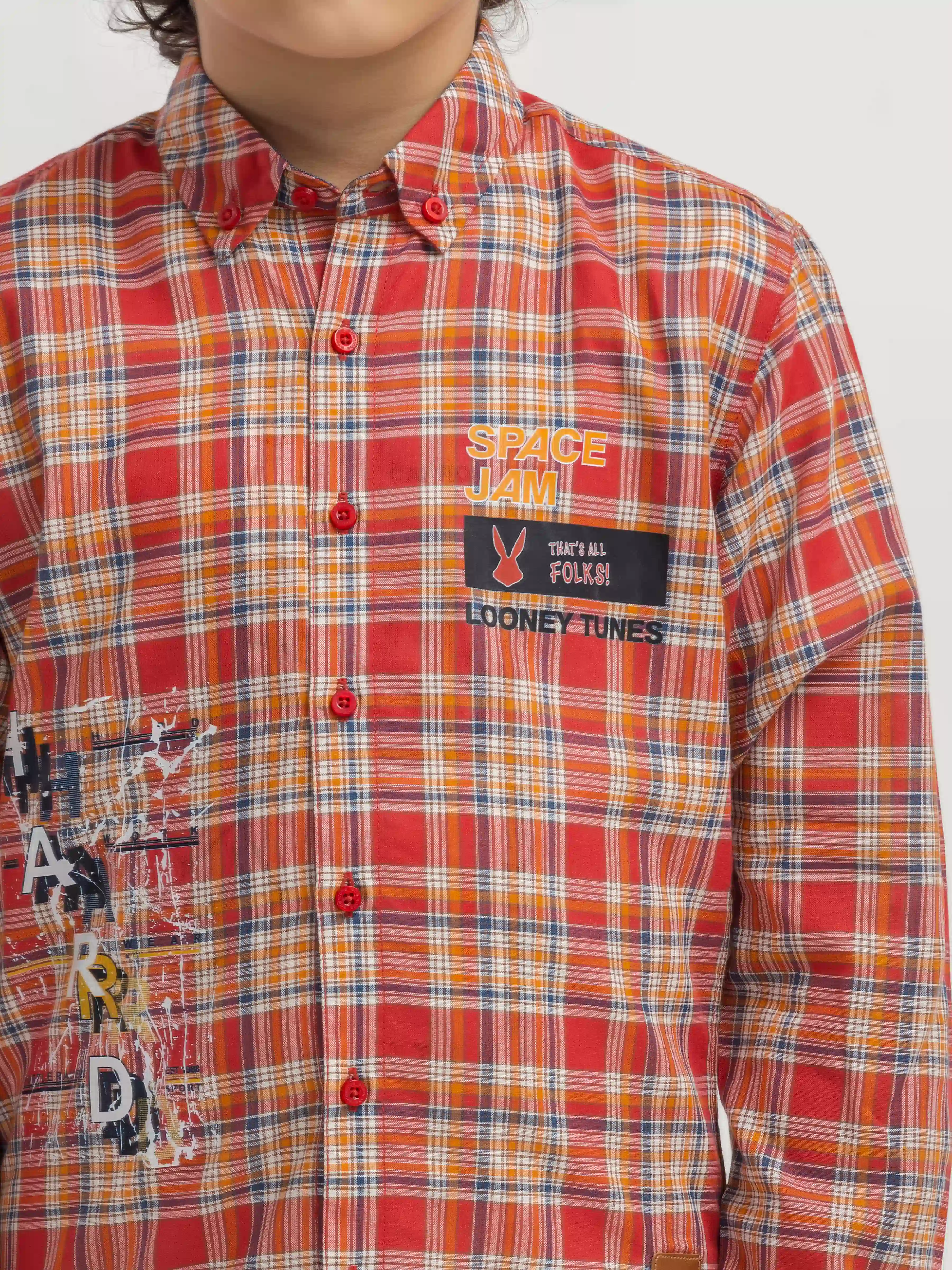 Boy's Red & White Shirt - EBTSF6-27689-2P - Image 4