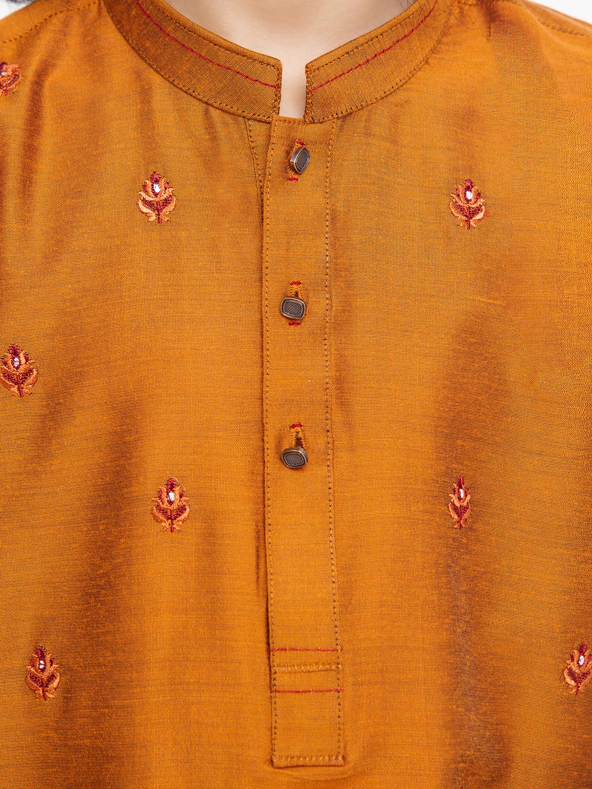 Boy's Rust Kurta - EBTKC24-016 - Image 4