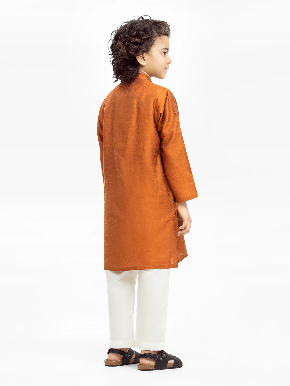 Boy's Rust Kurta - EBTKC24-016 - Image 5