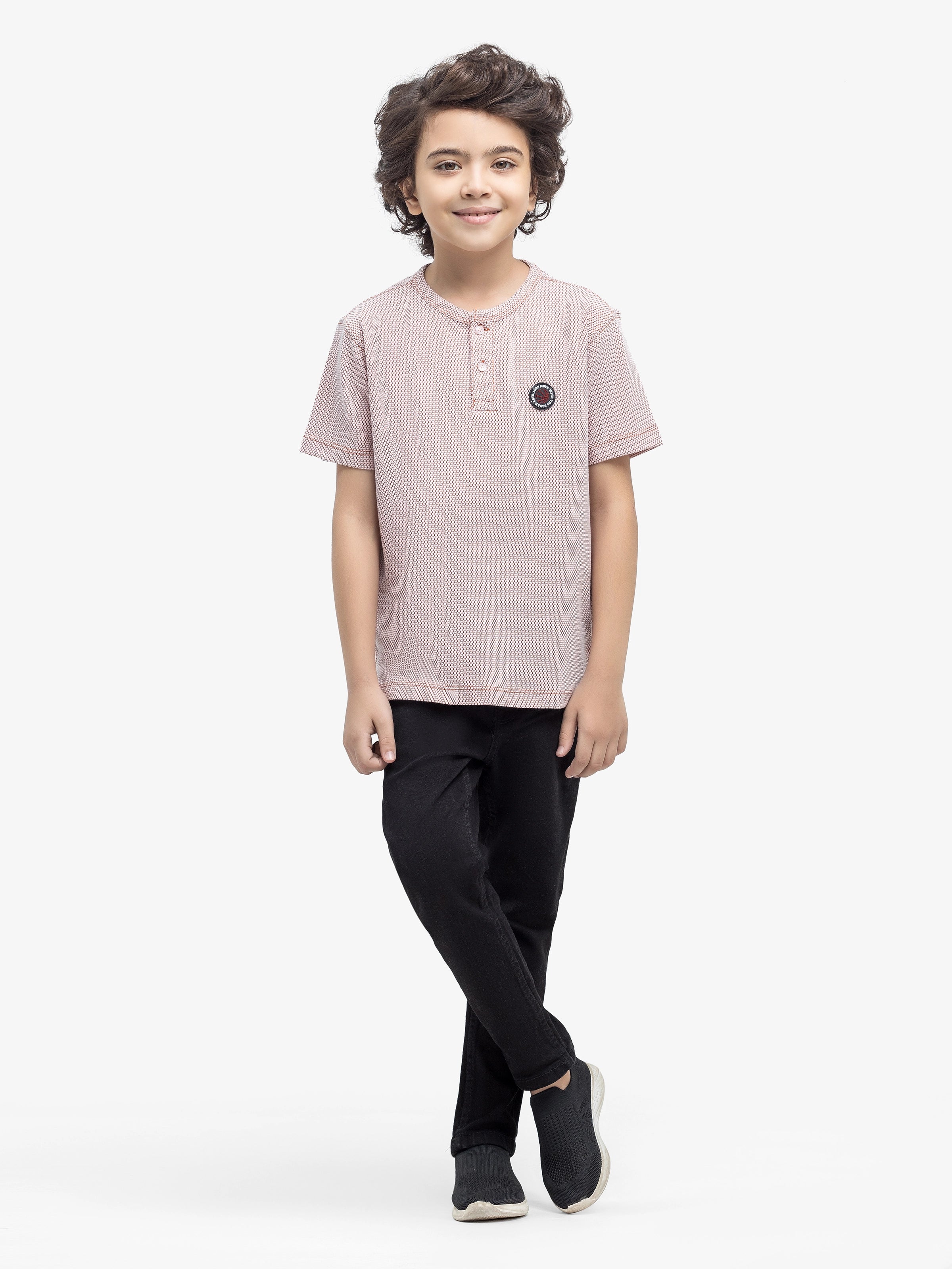 Boy's Rust & White T-Shirt - EBTTSH24-085 - Image 2