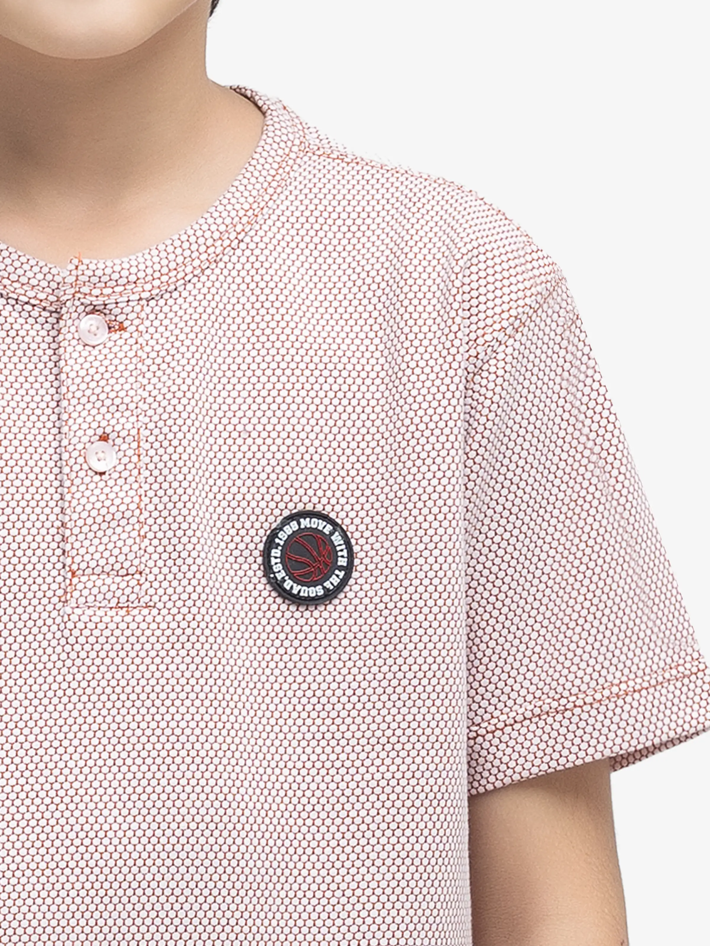 Boy's Rust & White T-Shirt - EBTTSH24-085 - Image 3
