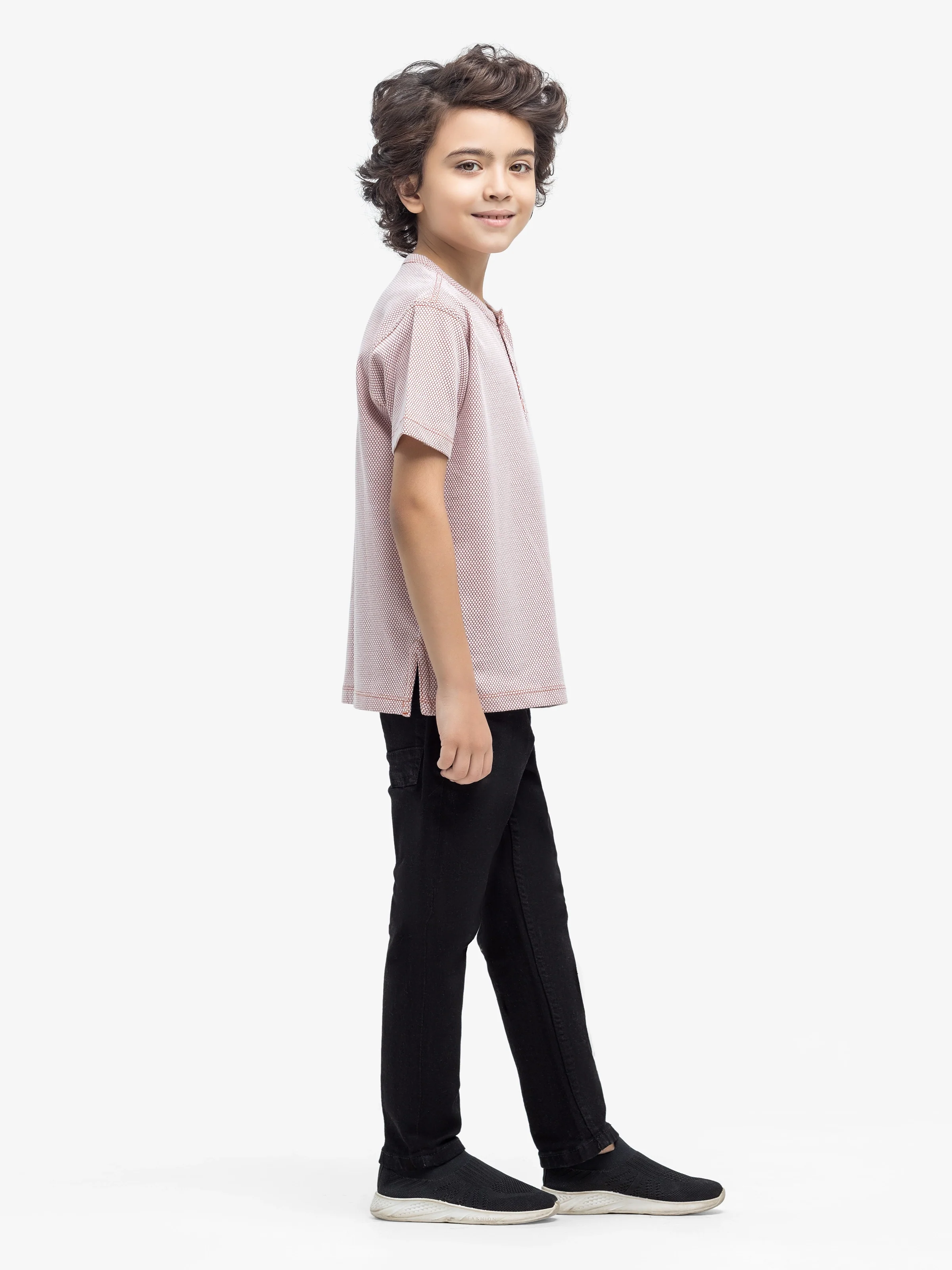 Boy's Rust & White T-Shirt - EBTTSH24-085 - Image 4