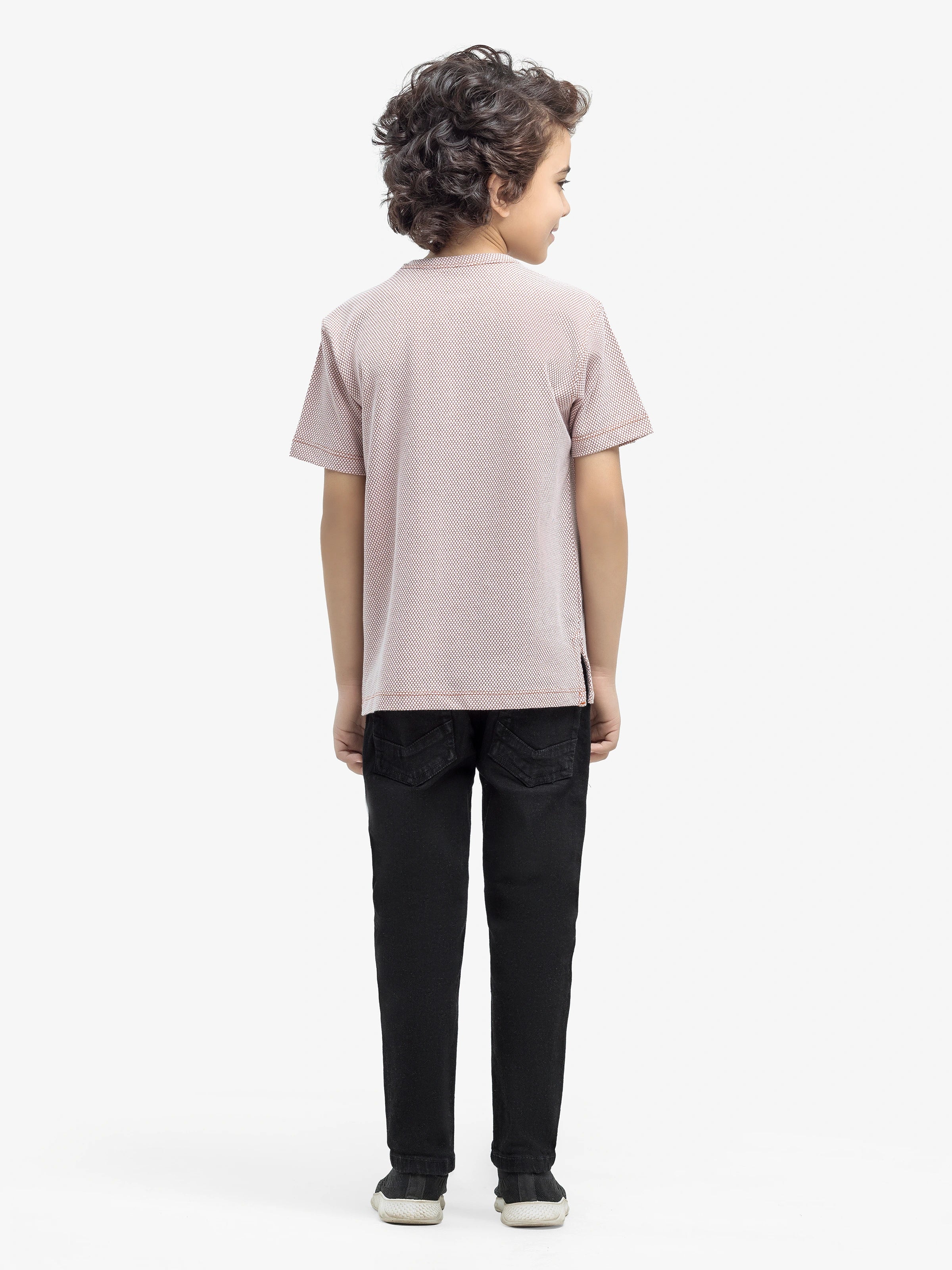 Boy's Rust & White T-Shirt - EBTTSH24-085 - Image 5