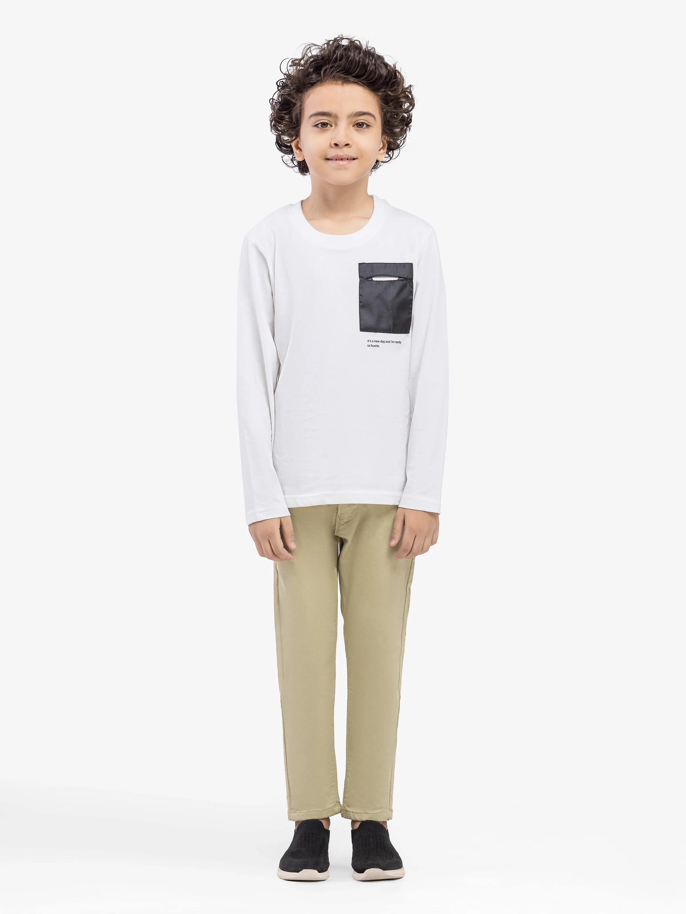 Boy's Sage Green Chino Pant - EBBCP5-007 - Image 2
