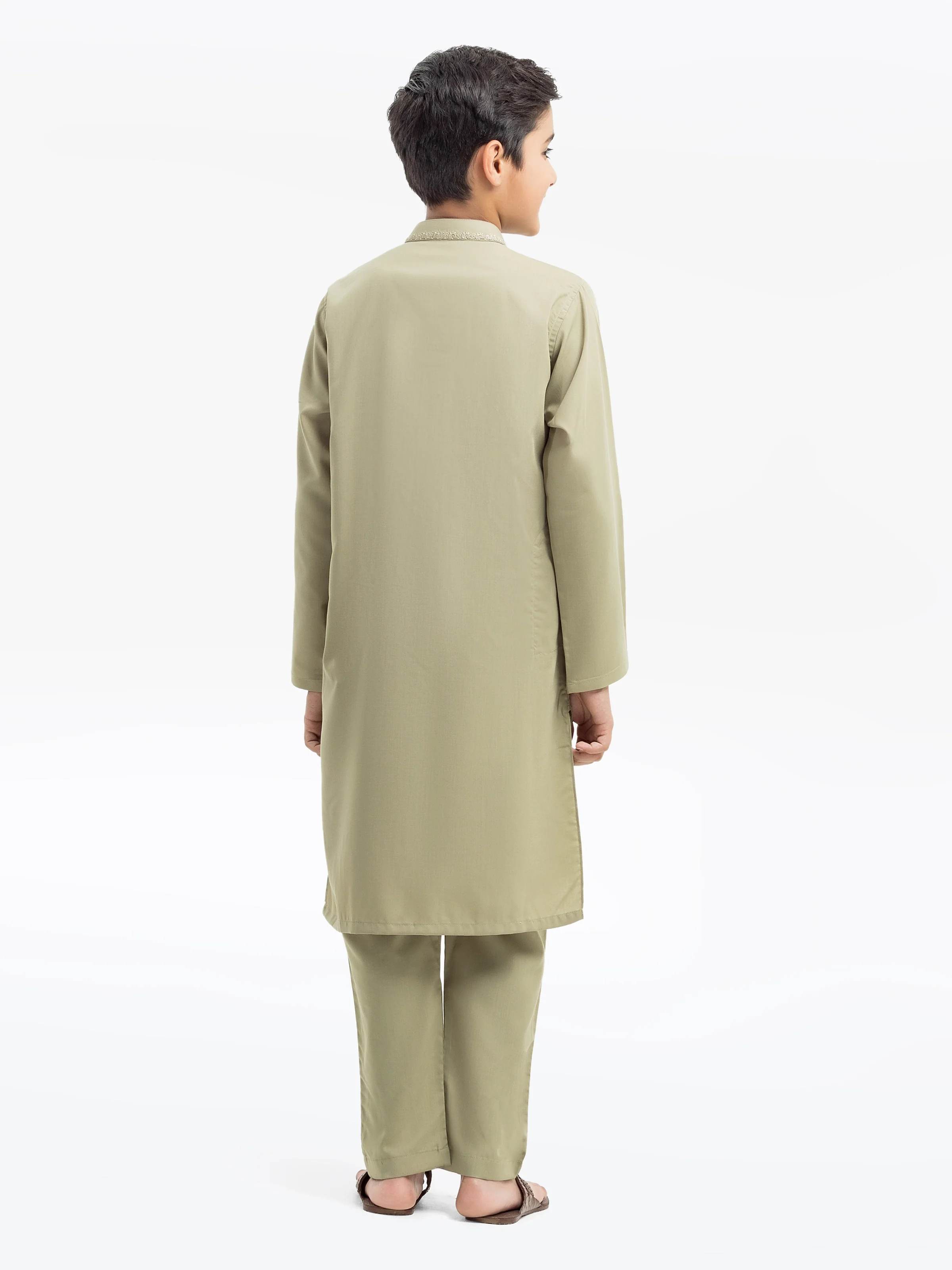 Boy's Sage Green Kurta Pajama - EBTKP5-012 - Image 5