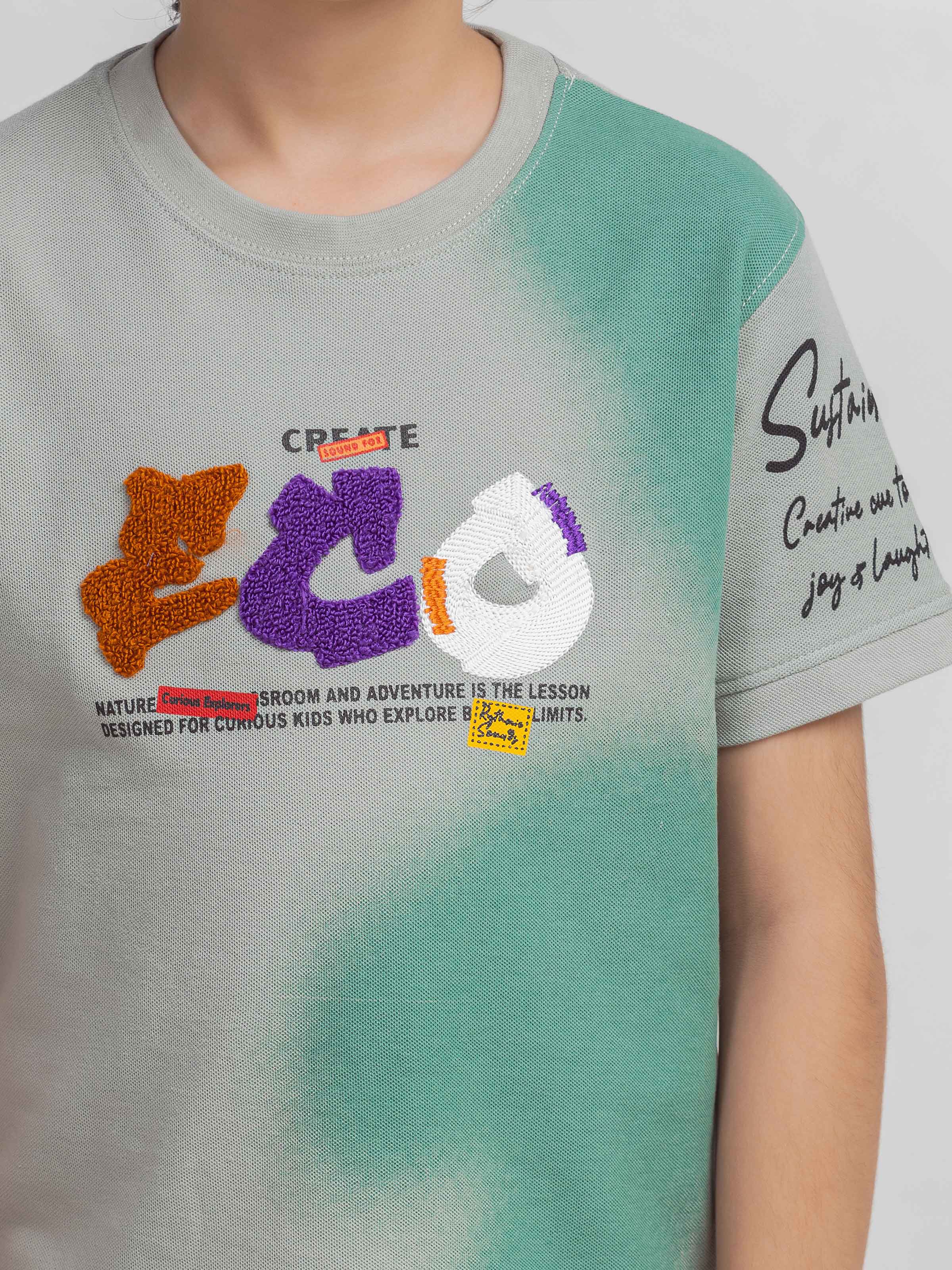 Boy's Sage Green T-Shirt - EBTTS6-013 - Image 3