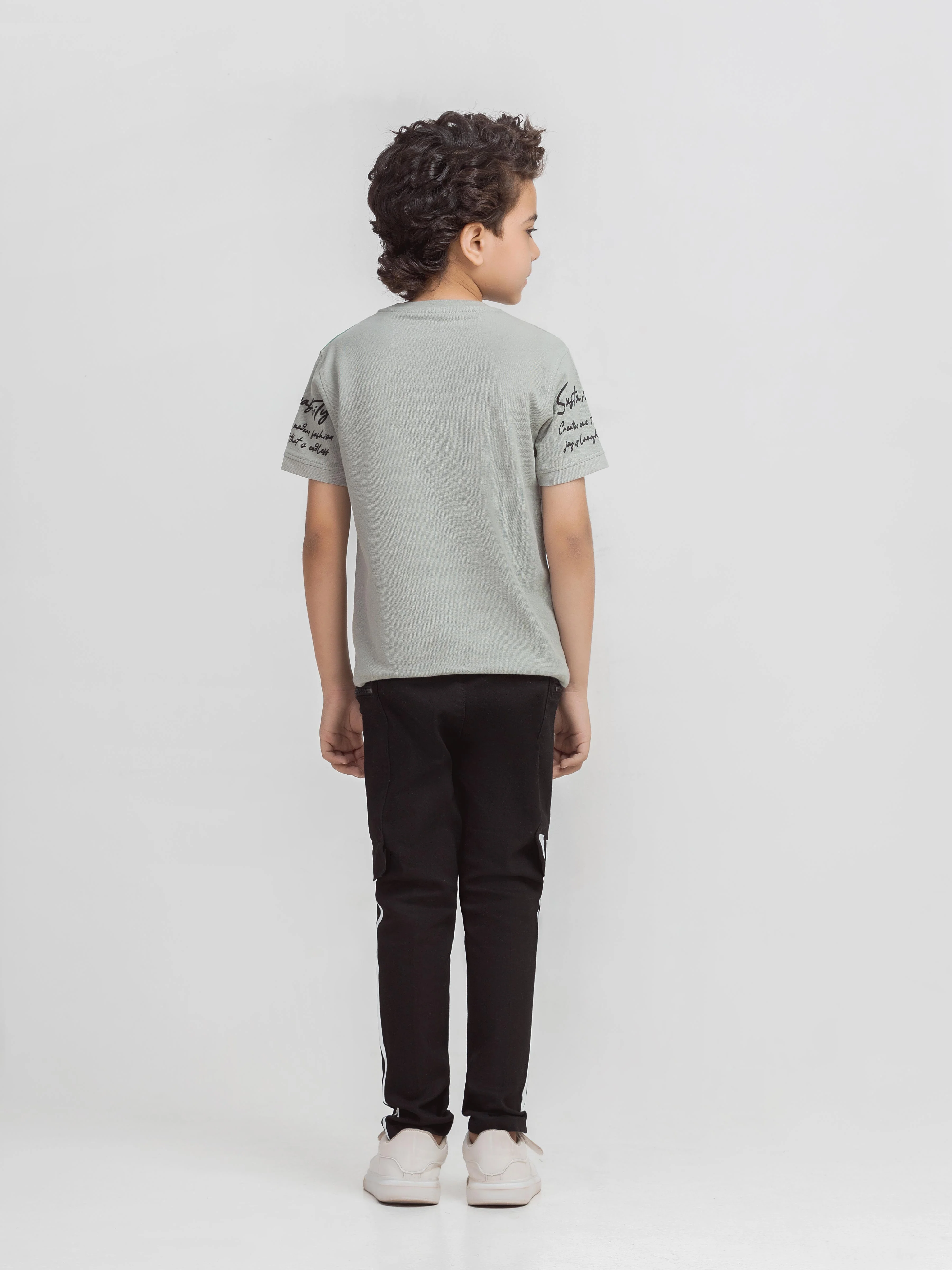 Boy's Sage Green T-Shirt - EBTTS6-013 - Image 5