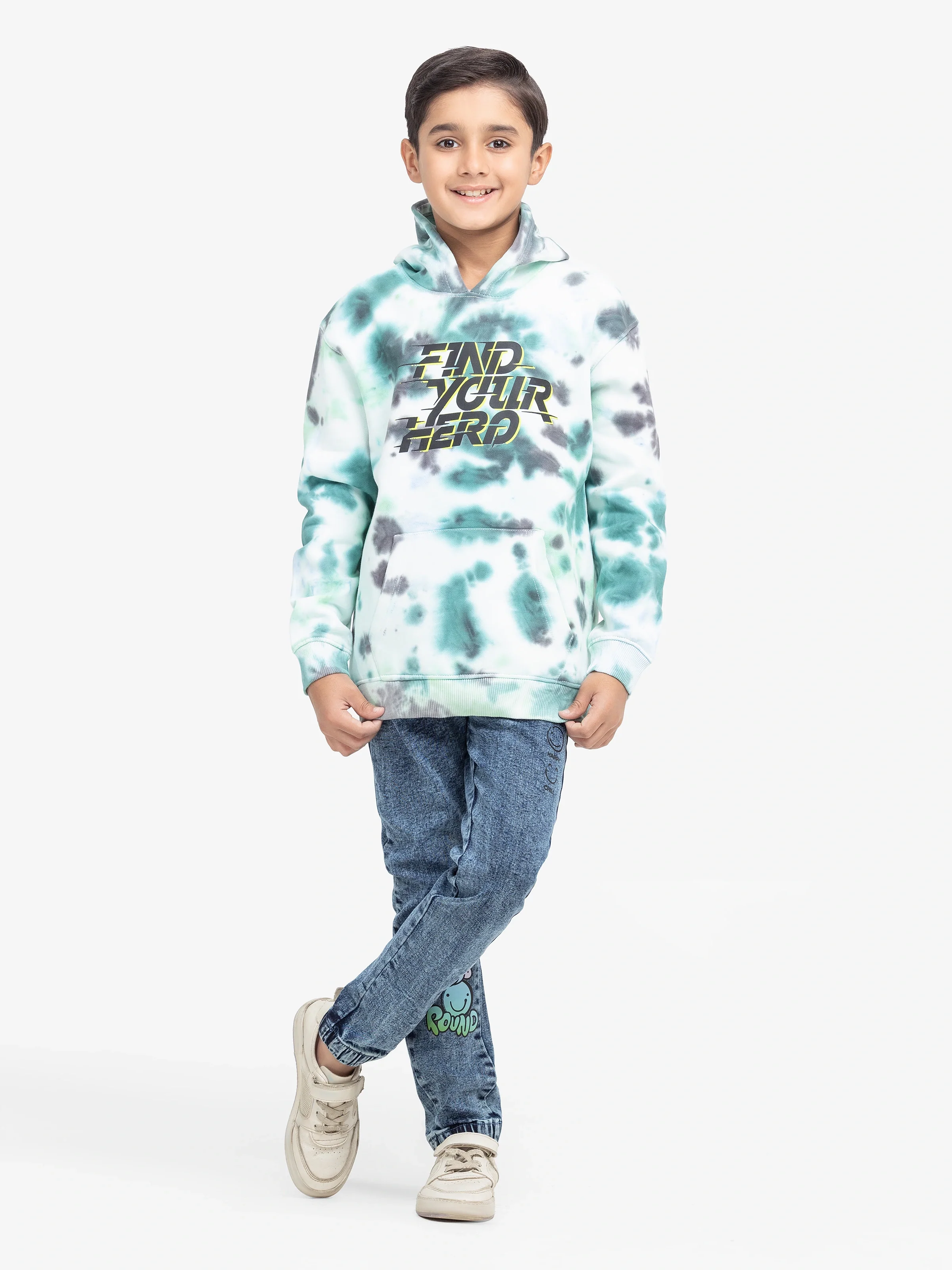 Boy's Sea Green Hoodie - EBTH24-026 - Image 2