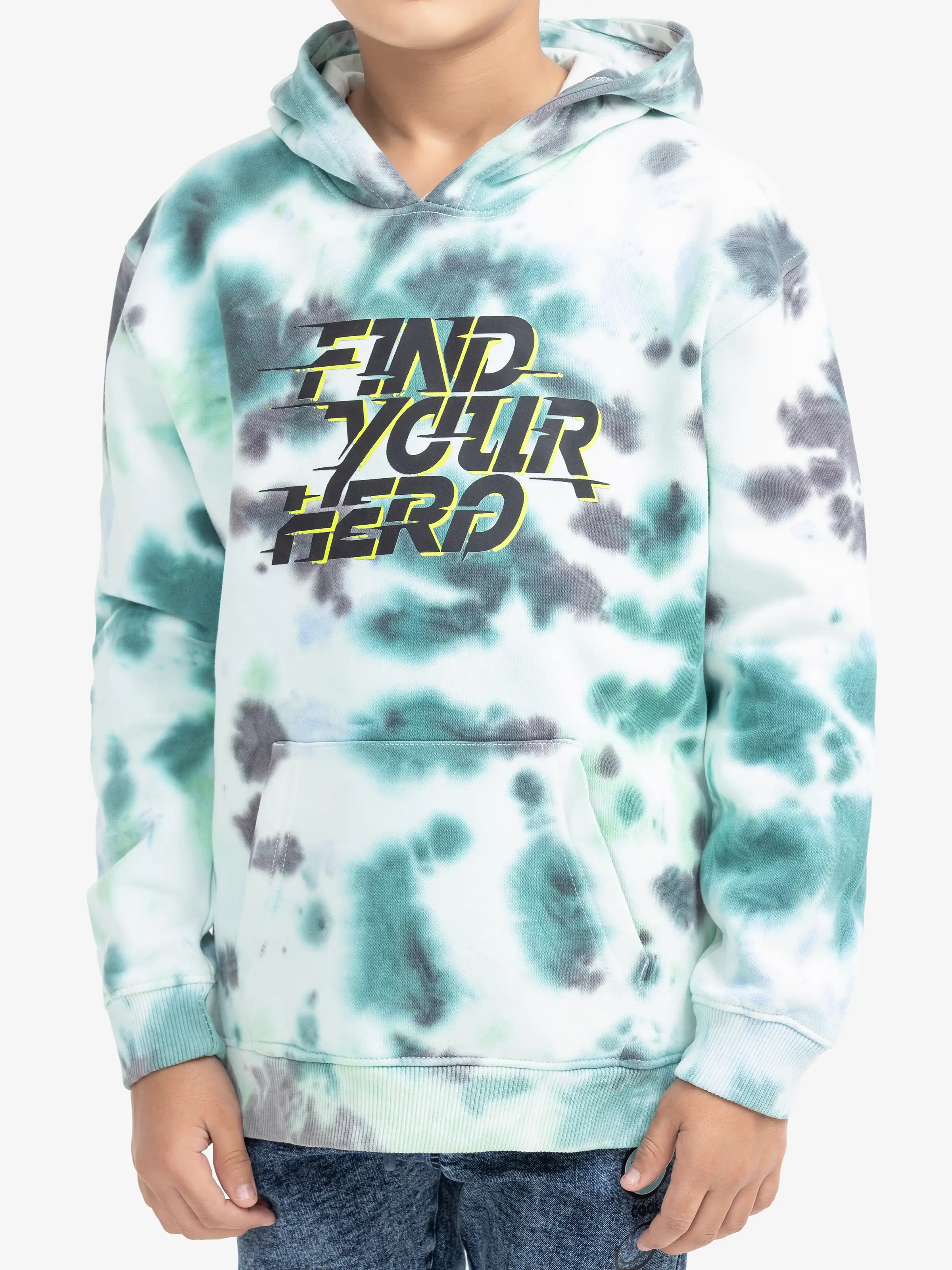 Boy's Sea Green Hoodie - EBTH24-026 - Image 3
