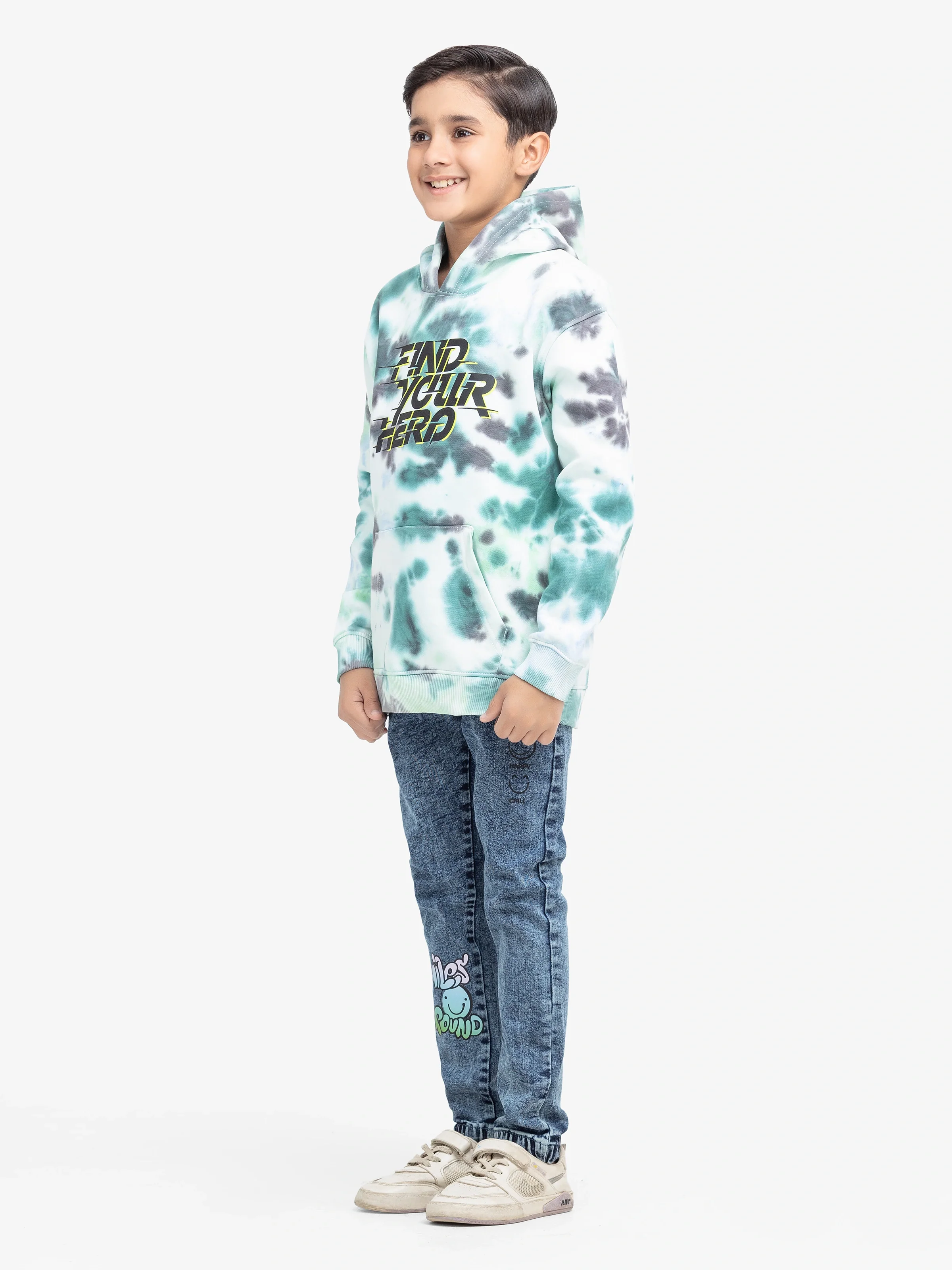 Boy's Sea Green Hoodie - EBTH24-026 - Image 4