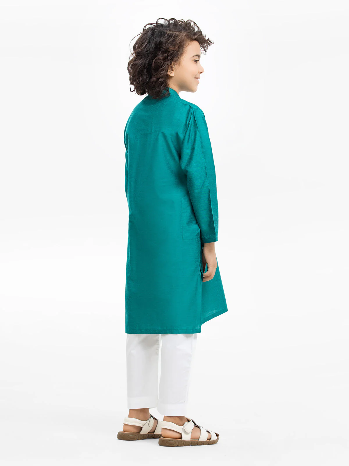 Boy's Sea Green Kurta - EBTKC24-017 - Image 4