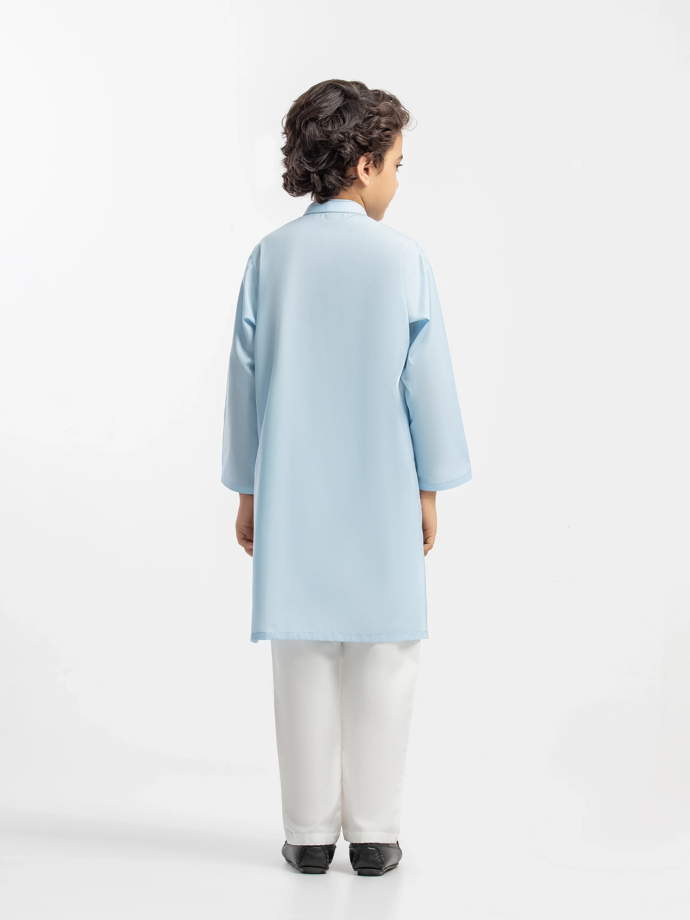 Boy's Sky Blue Kurta - EBTK5-4061 - Image 5
