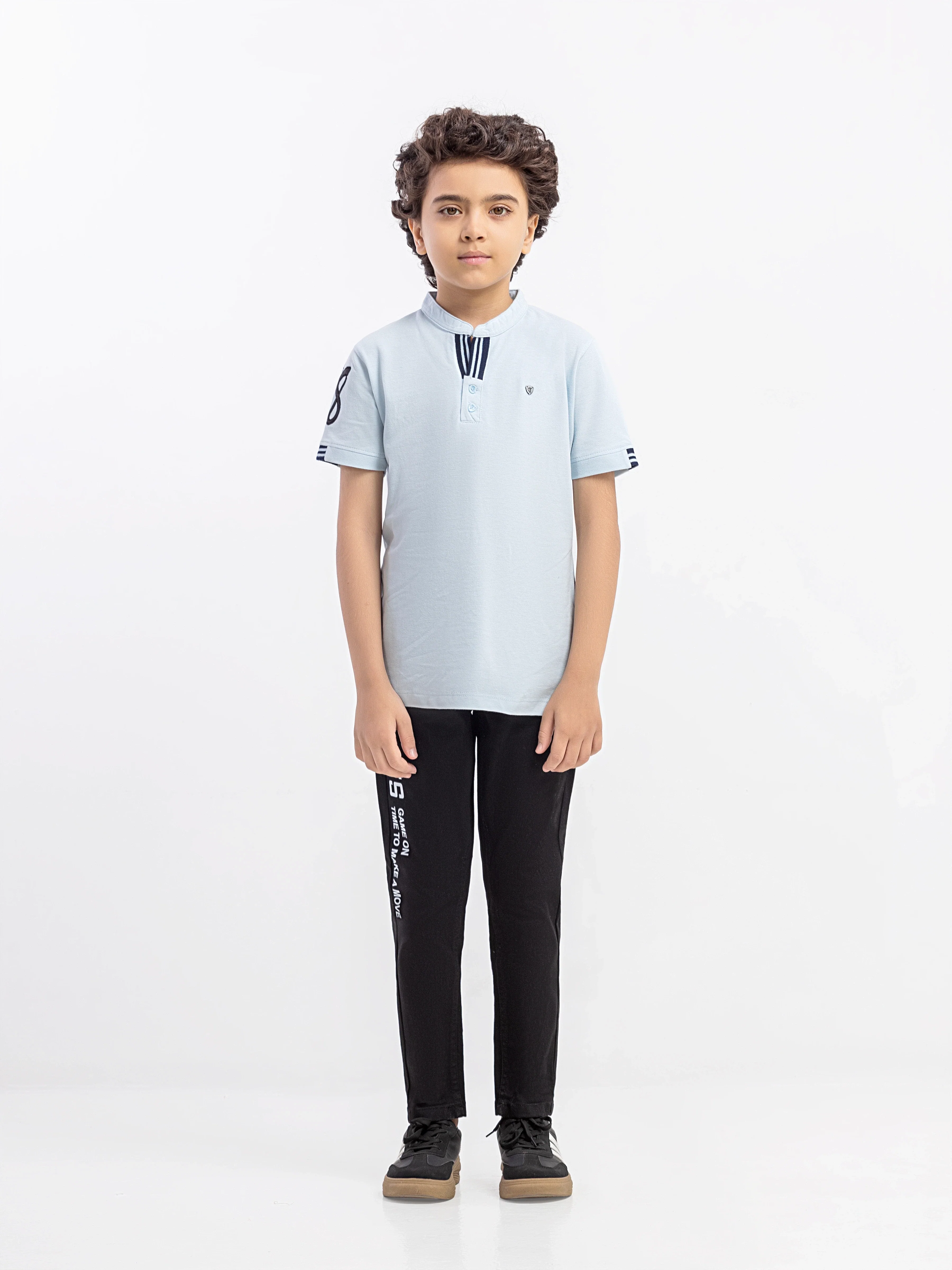 Boy's Sky Blue Polo Shirt - EBTPS6-021 - Image 2