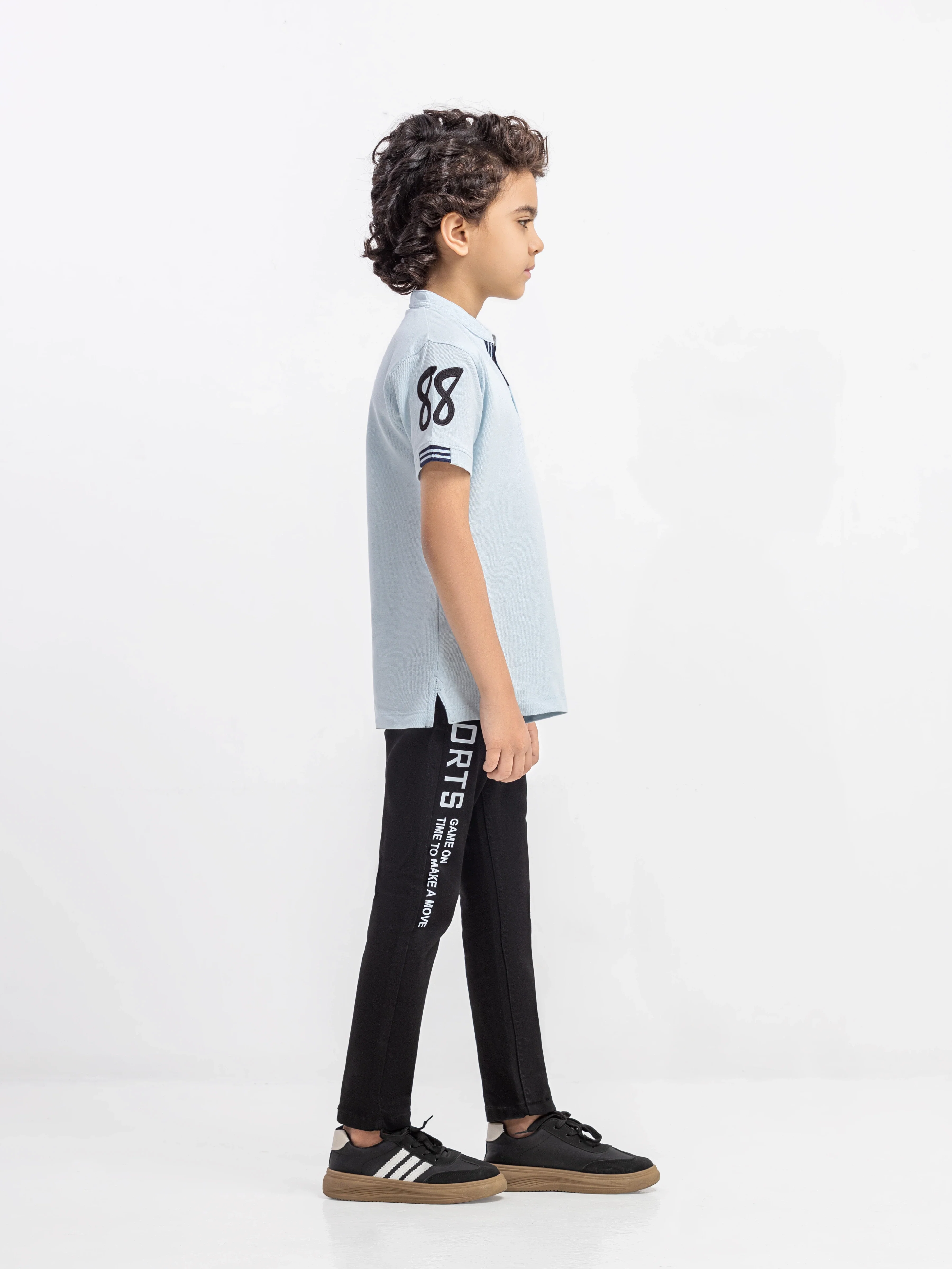 Boy's Sky Blue Polo Shirt - EBTPS6-021 - Image 5