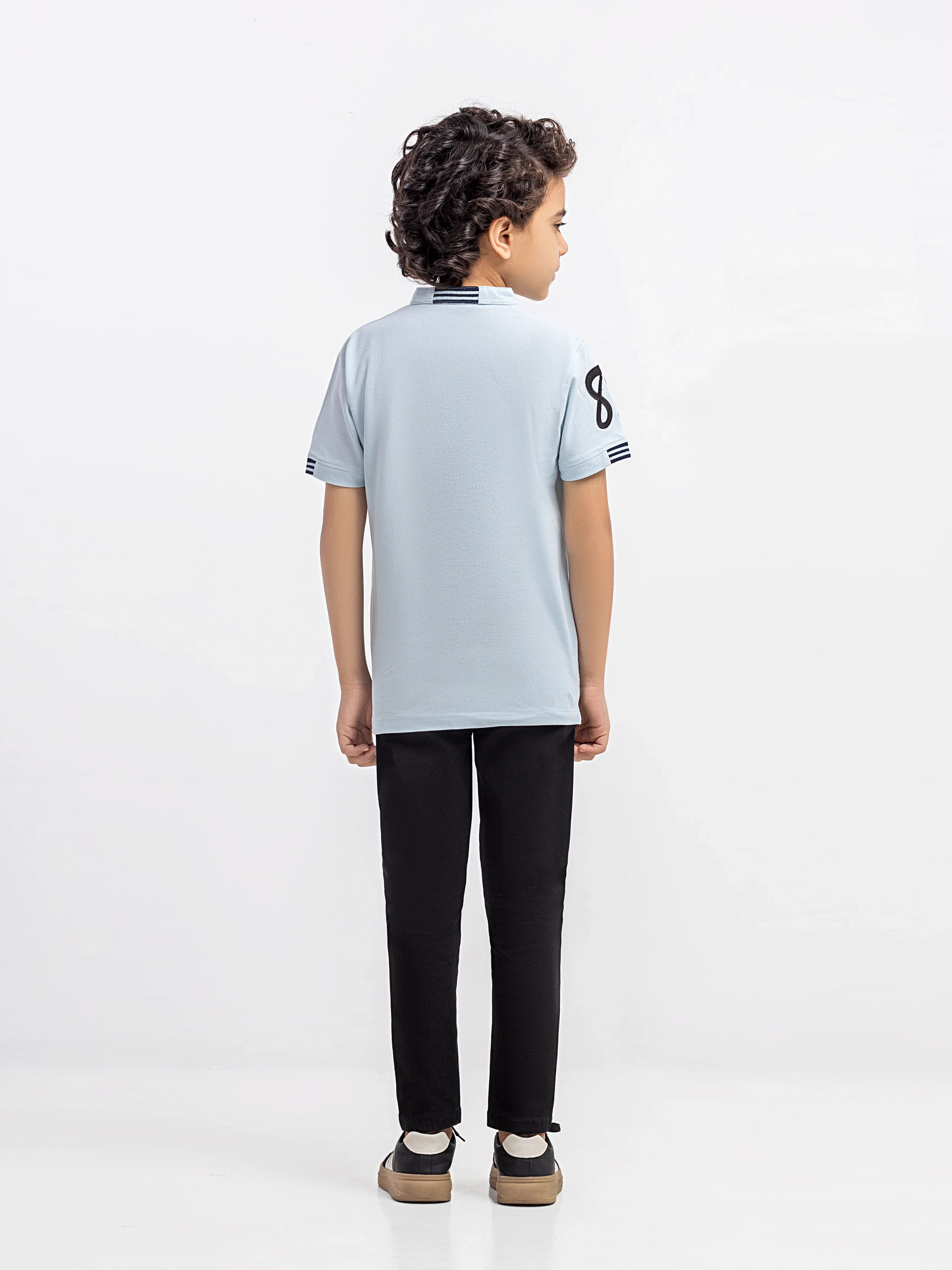 Boy's Sky Blue Polo Shirt - EBTPS6-021 - Image 6