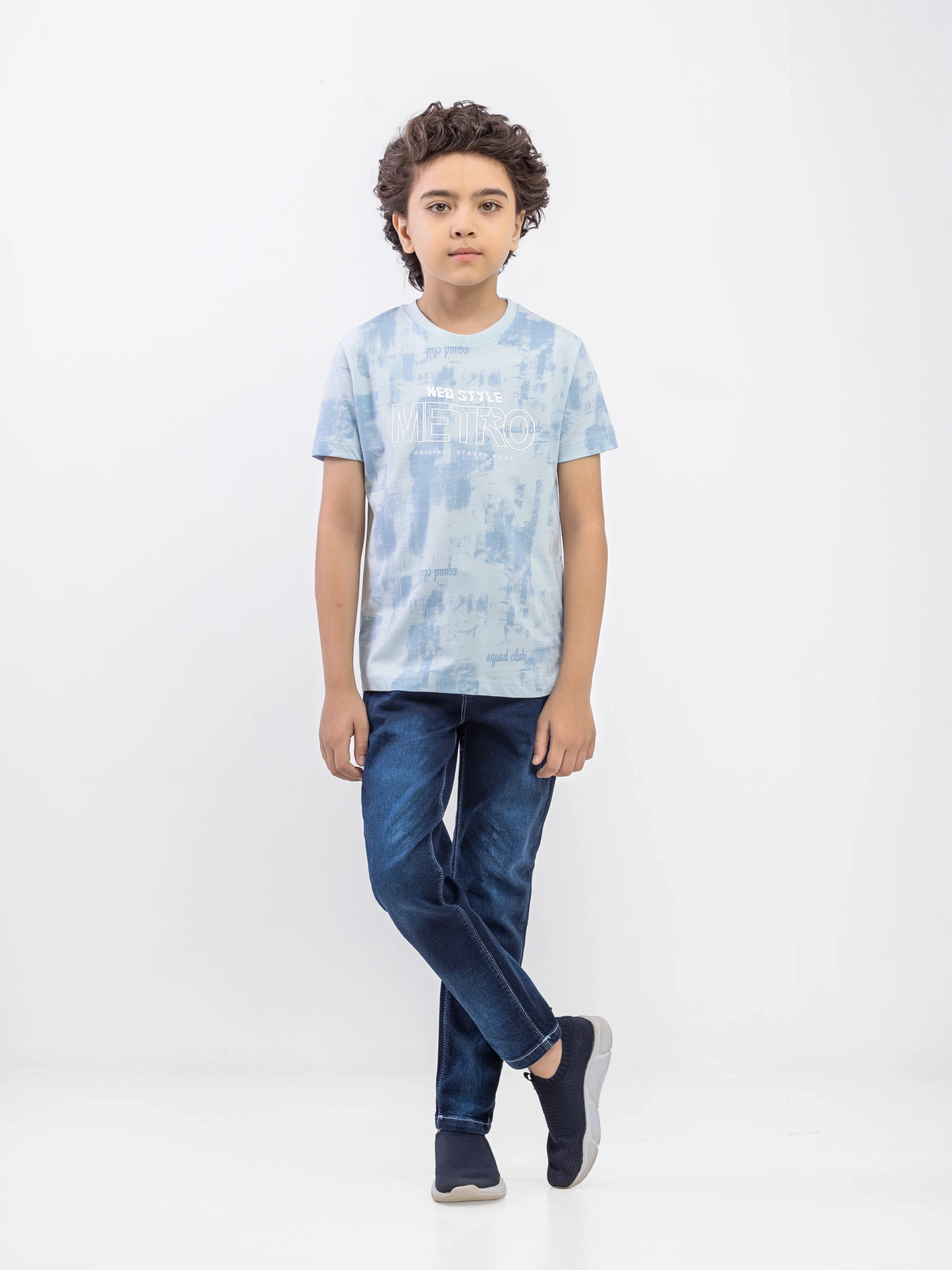 Boy's Sky Blue T-Shirt - EBTTS6-036 - Image 2
