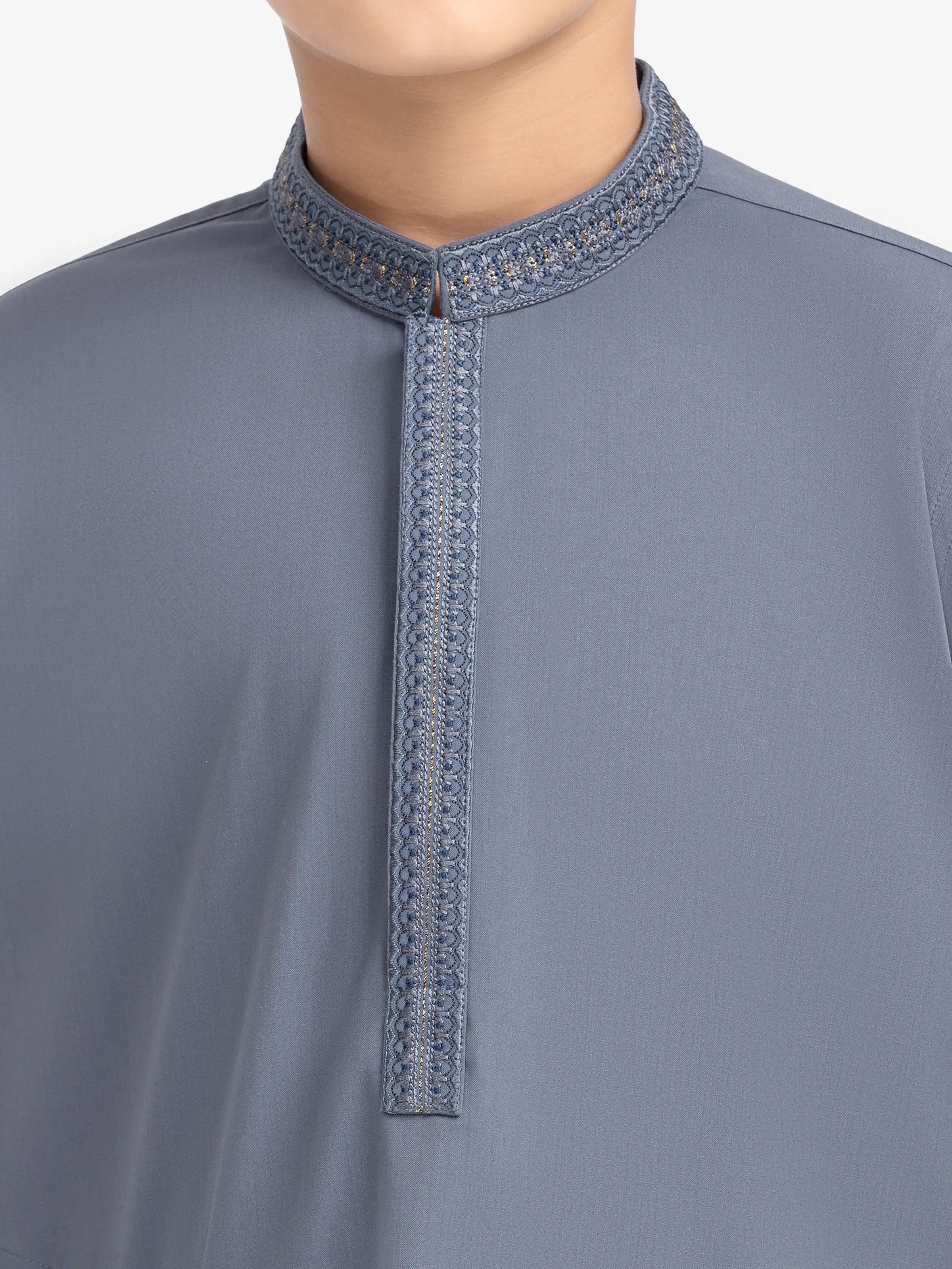 Boy's Slate Grey Kurta Shalwar - EBTKS5-4010 - Image 4