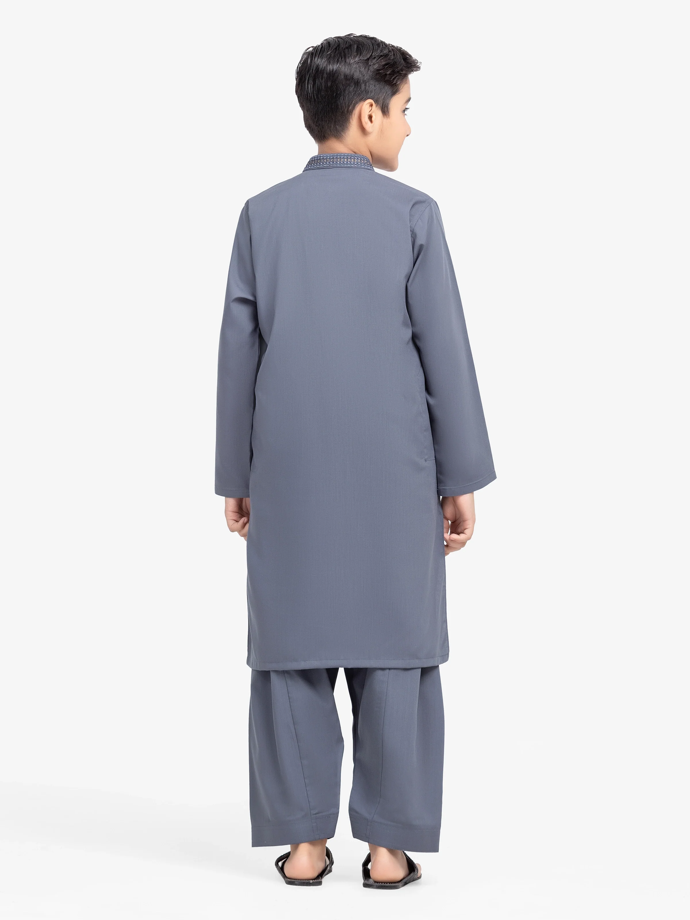 Boy's Slate Grey Kurta Shalwar - EBTKS5-4010 - Image 5