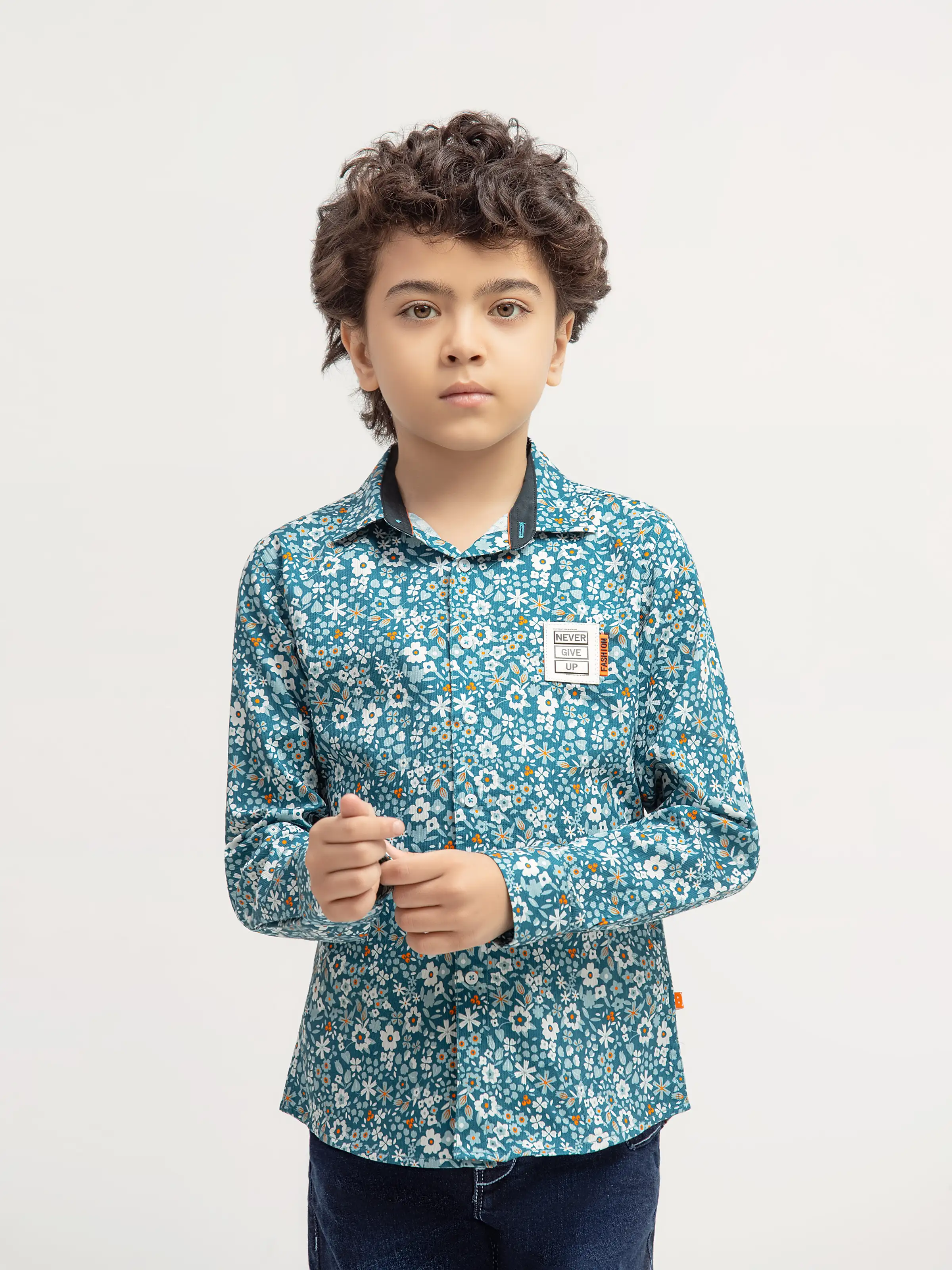 Boy's Teal Blue Shirt - EBTSF5-27672