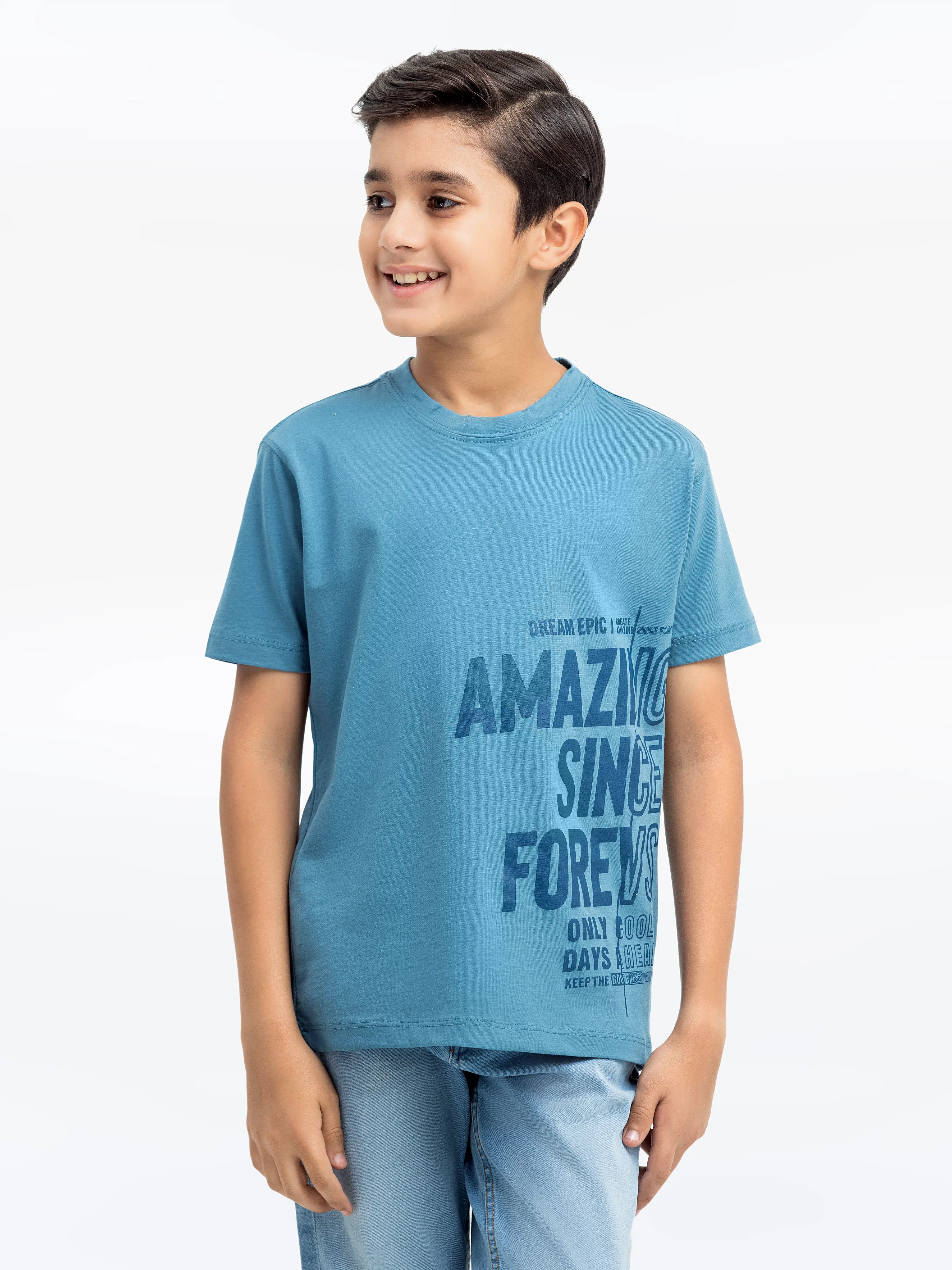 Boy's Teal Blue T-Shirt - EBTTS24-072 - Image 2