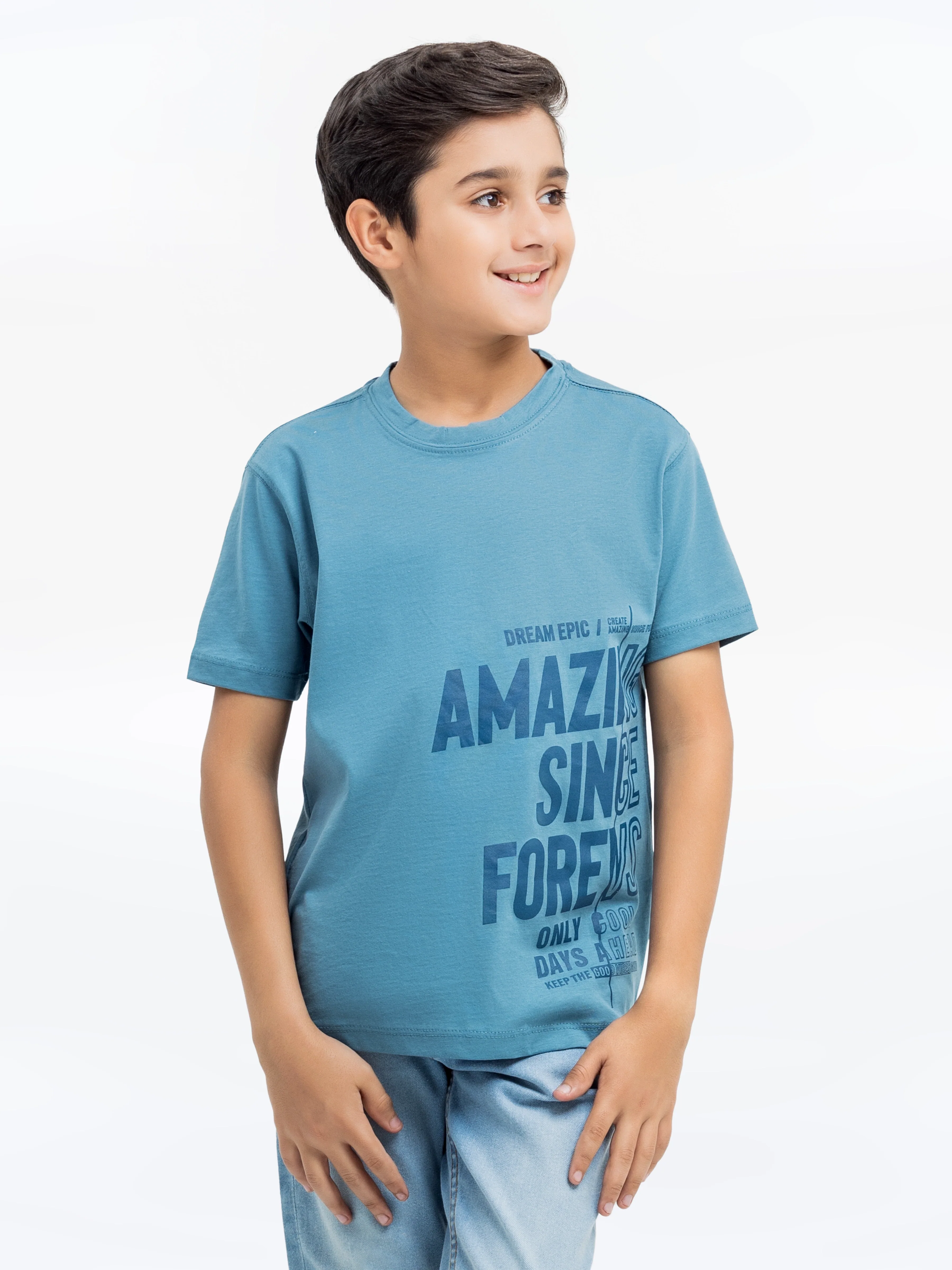Boy's Teal Blue T-Shirt - EBTTS24-072 - Image 3