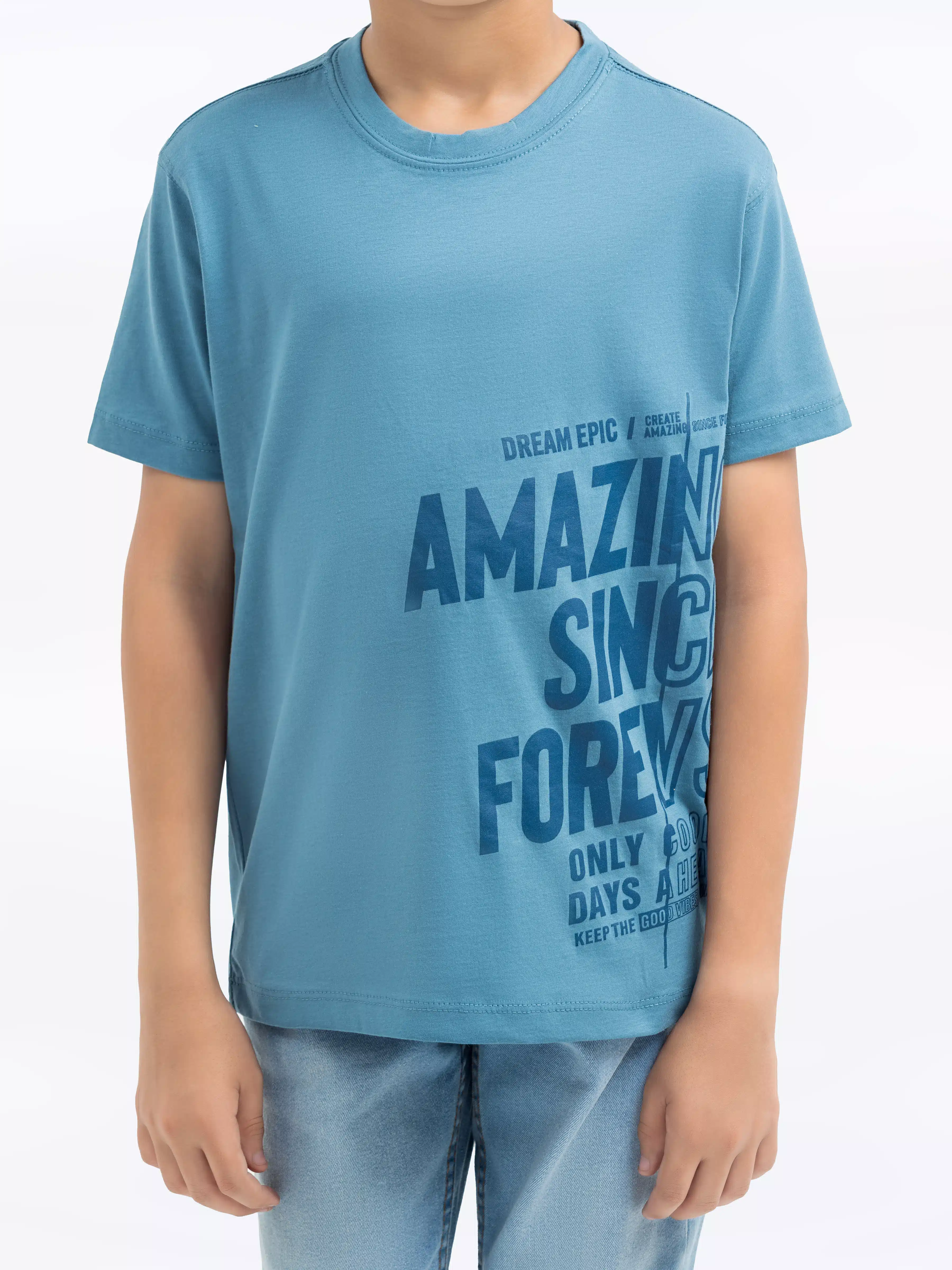 Boy's Teal Blue T-Shirt - EBTTS24-072 - Image 4