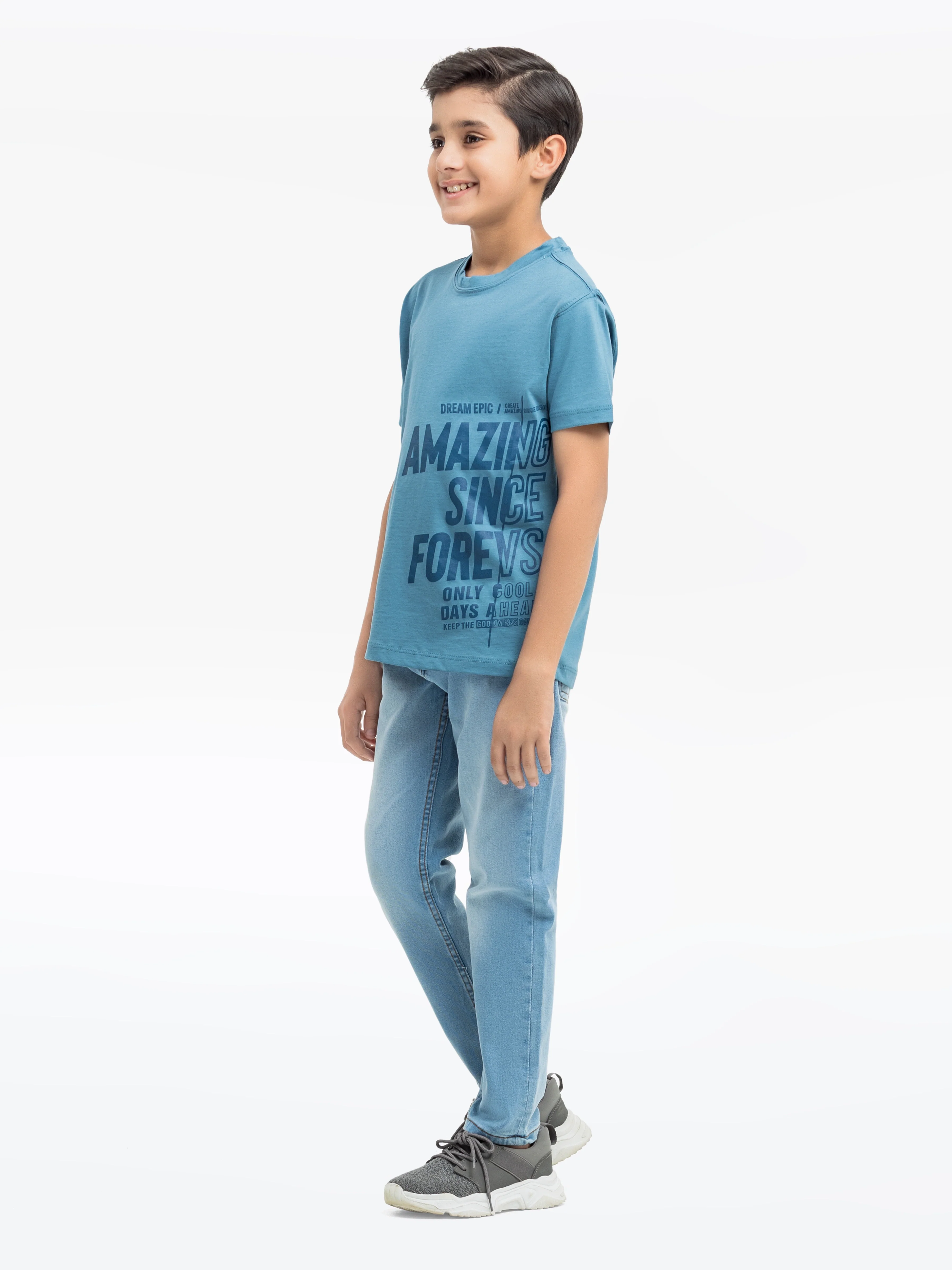 Boy's Teal Blue T-Shirt - EBTTS24-072 - Image 5