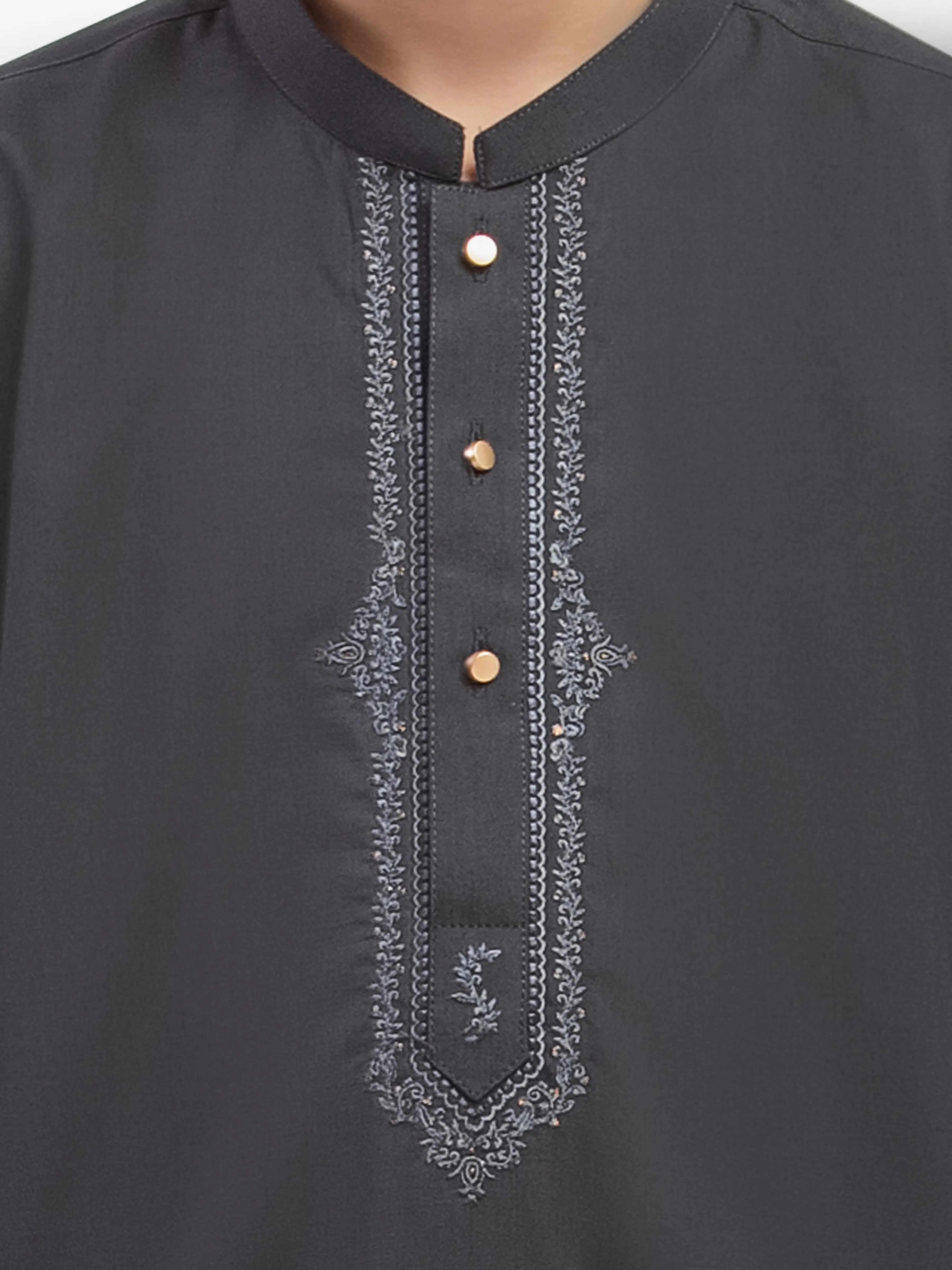 Boy's Teal Green Kurta Shalwar - EBTKS5-4046 - Image 3