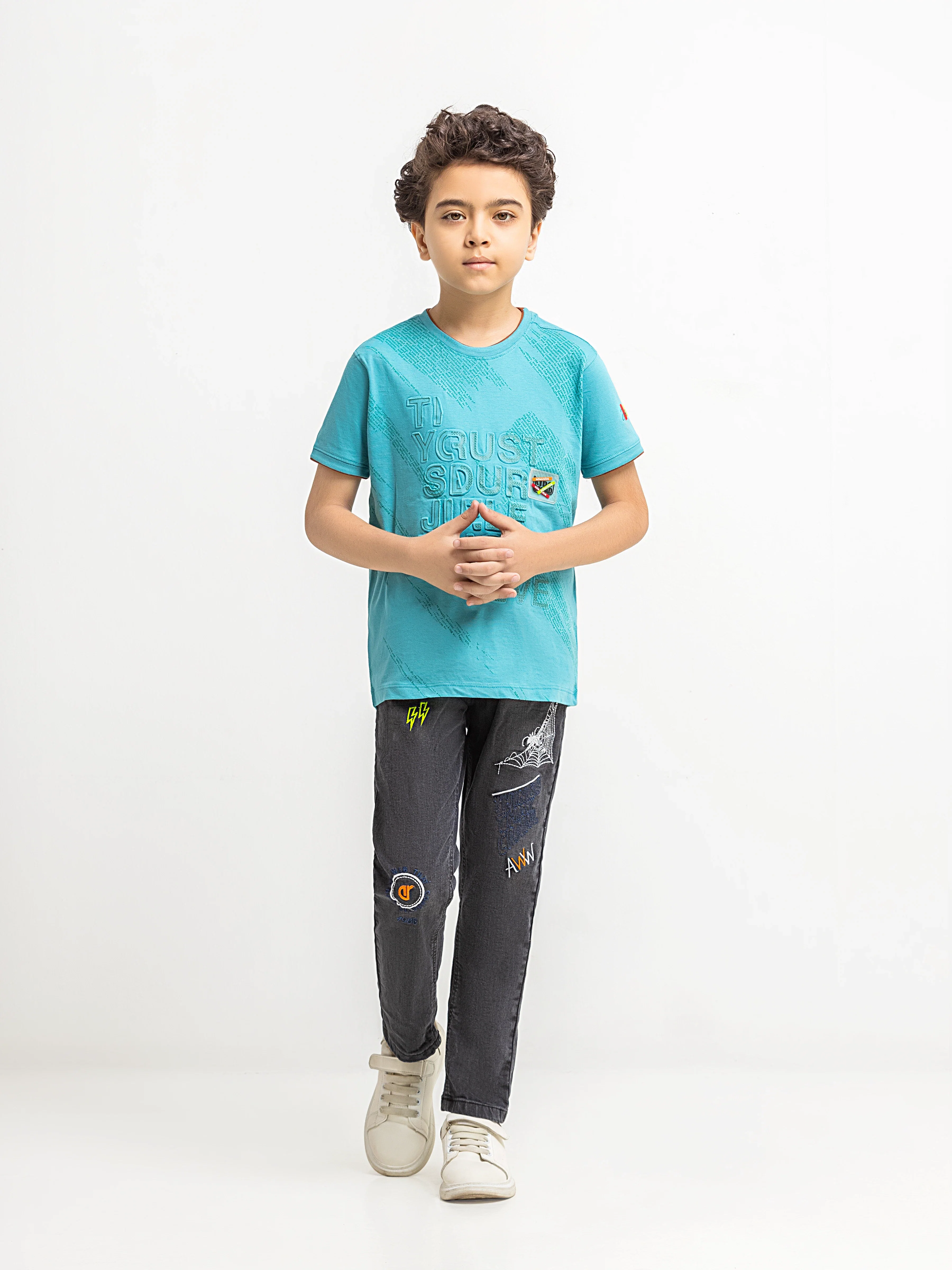 Boy's Teal T-Shirt - EBTTS5-014 - Image 2