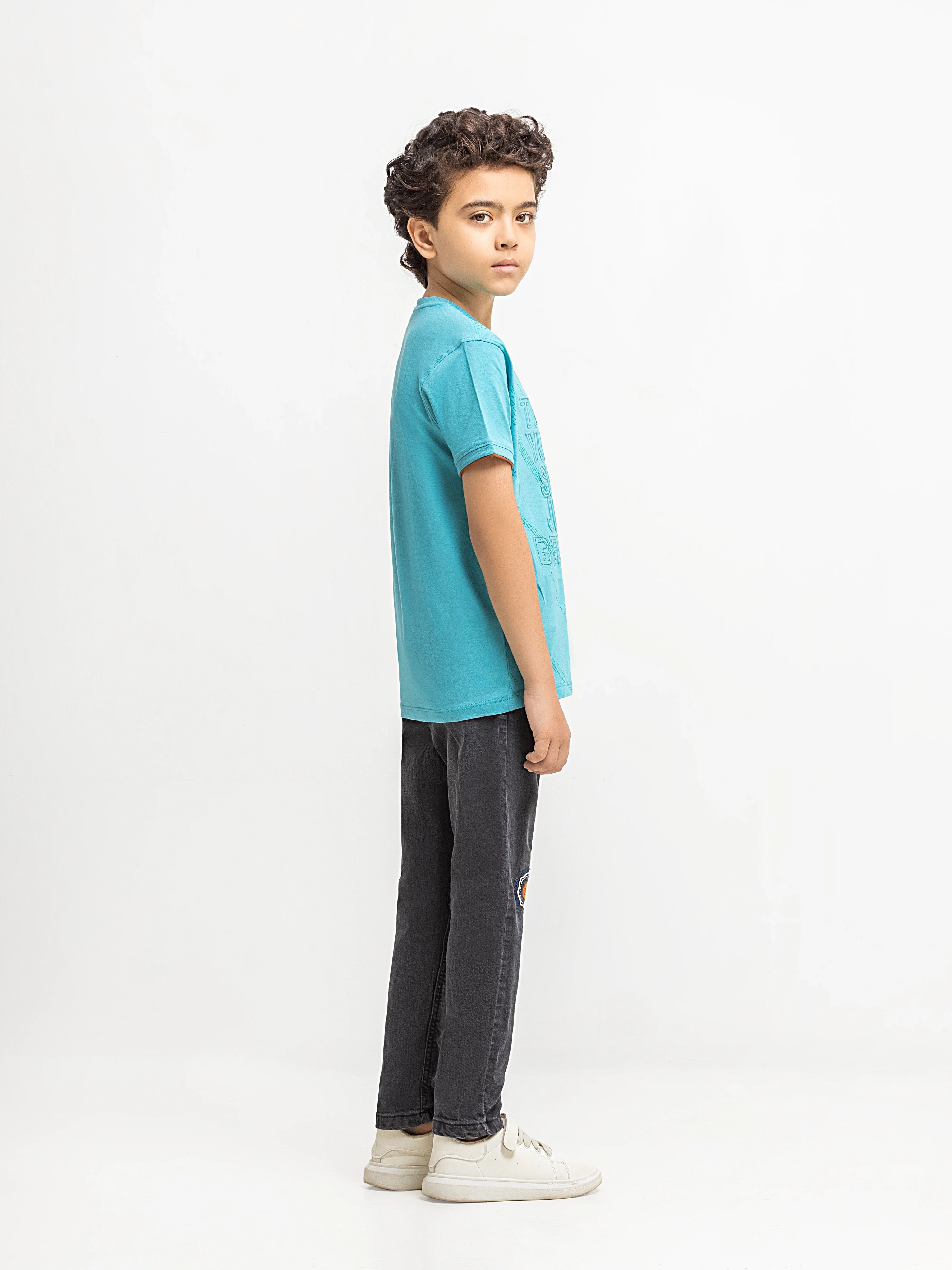 Boy's Teal T-Shirt - EBTTS5-014 - Image 4
